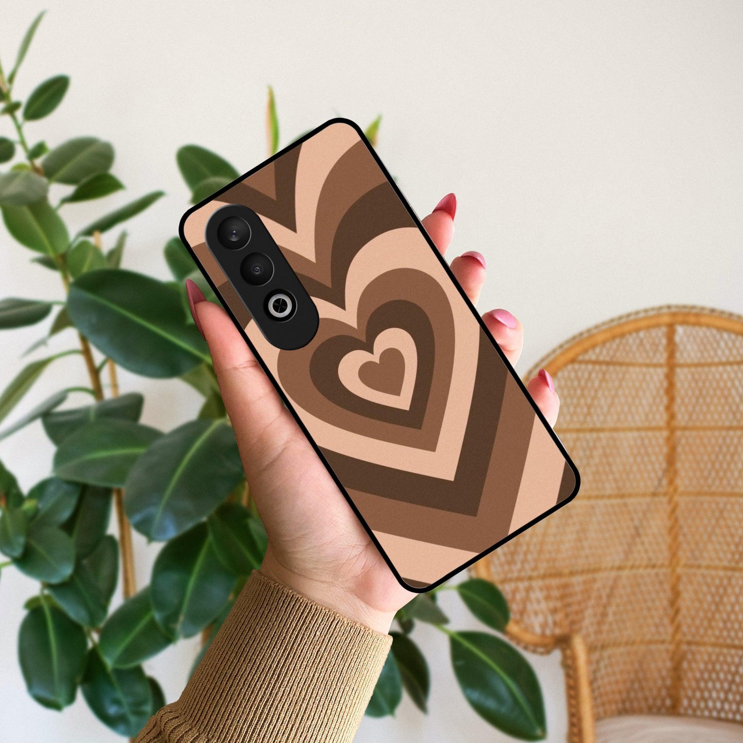 Latte Love Patter Glass Case Cover - Coffee For OnePlus