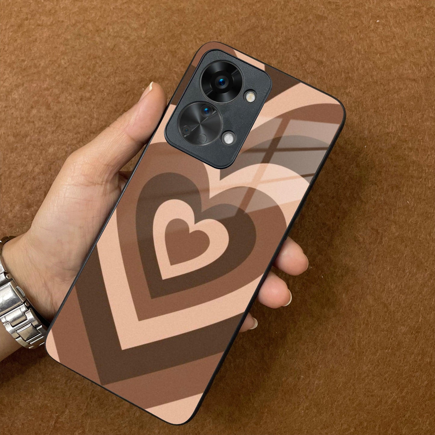 Latte Love Patter Glass Case Cover - Coffee For OnePlus