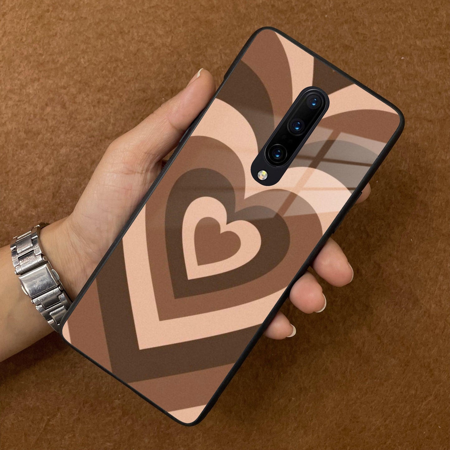 Latte Love Patter Glass Case Cover - Coffee For OnePlus