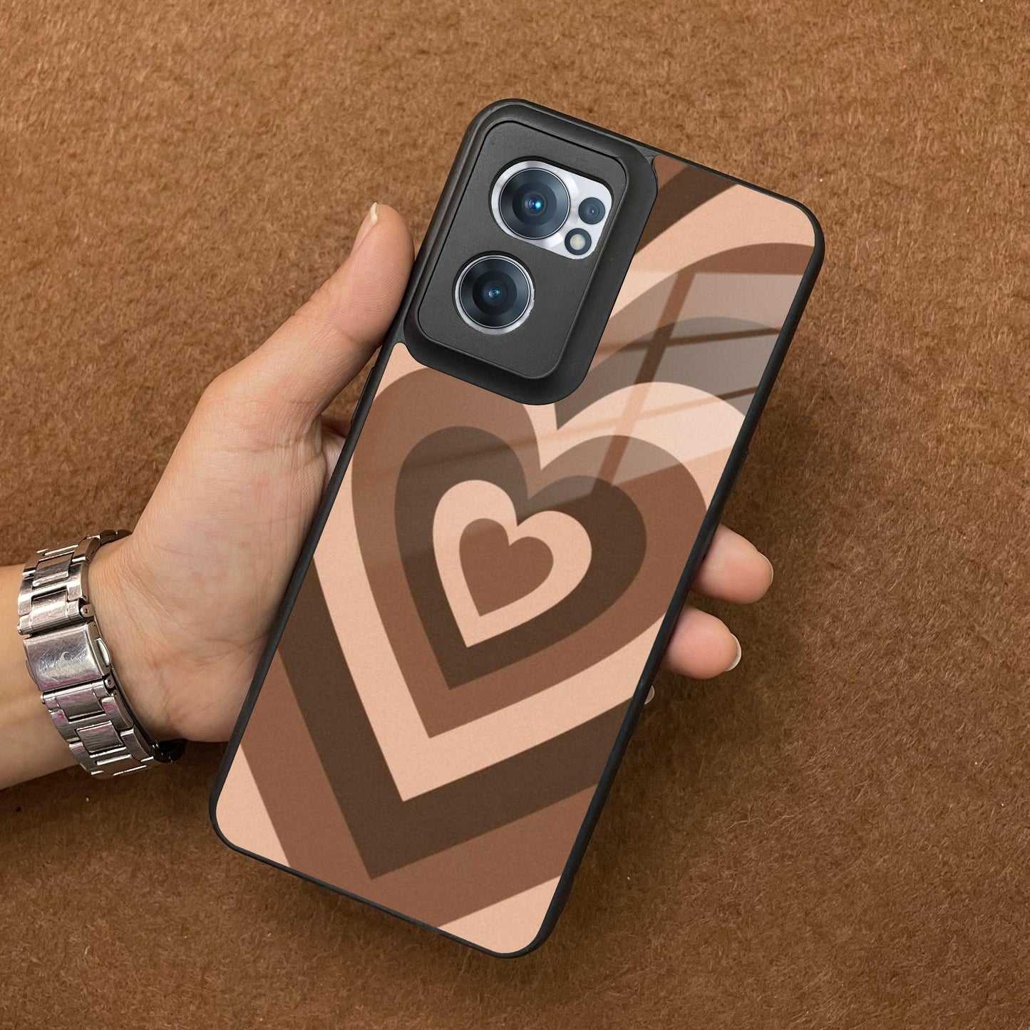 Latte Love Patter Glass Case Cover - Coffee For OnePlus