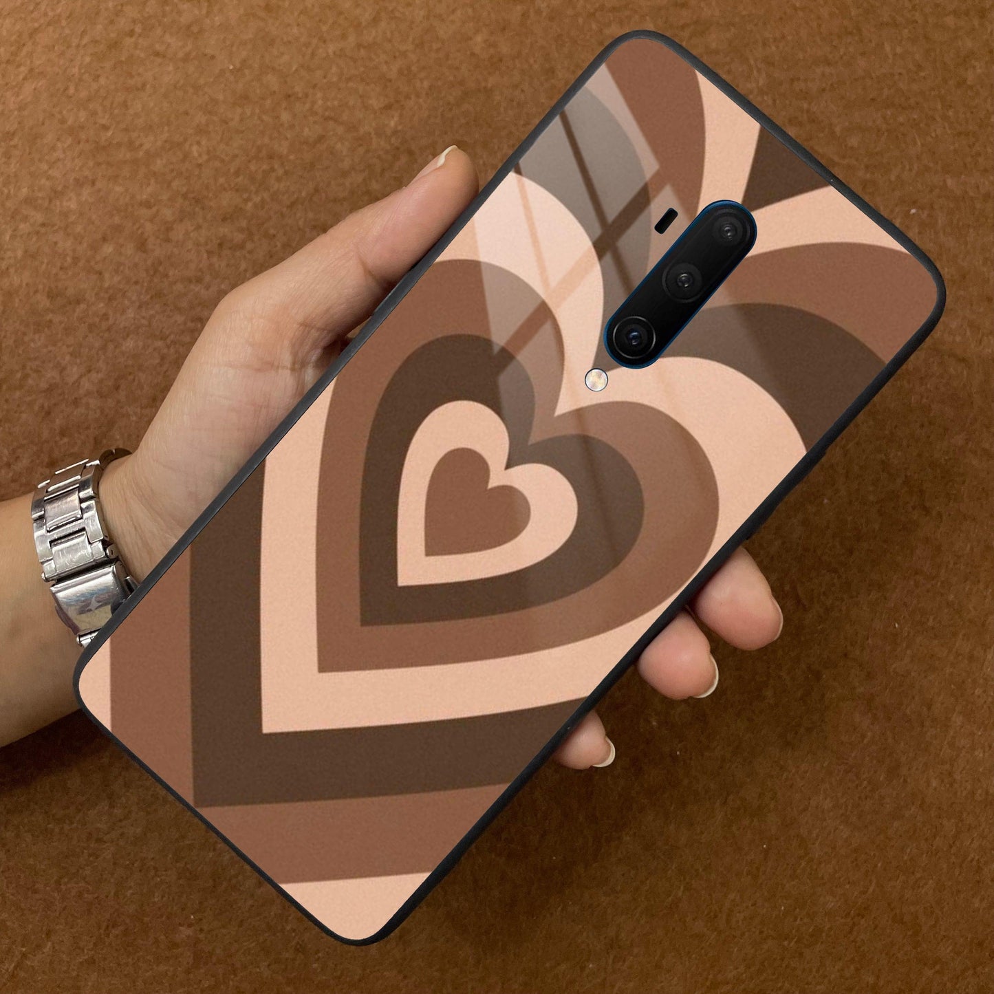 Latte Love Patter Glass Case Cover - Coffee For OnePlus