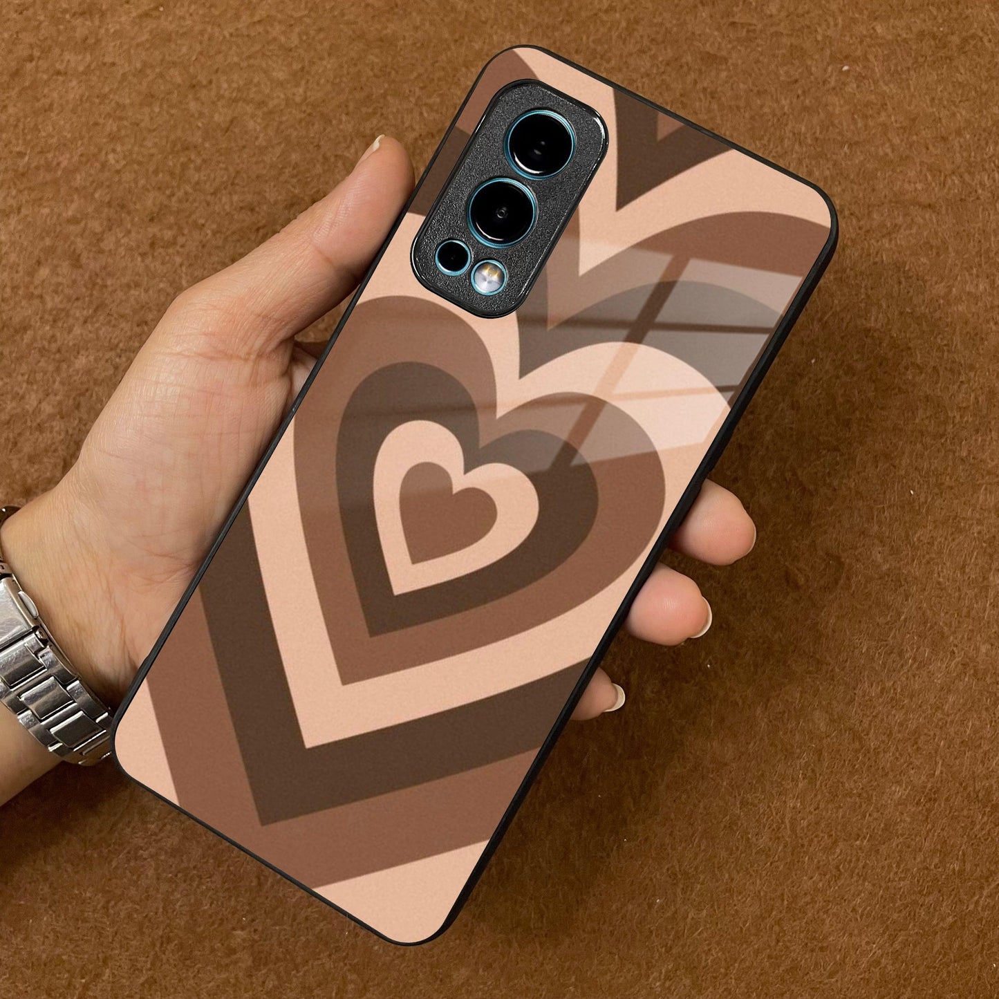 Latte Love Patter Glass Case Cover - Coffee For OnePlus