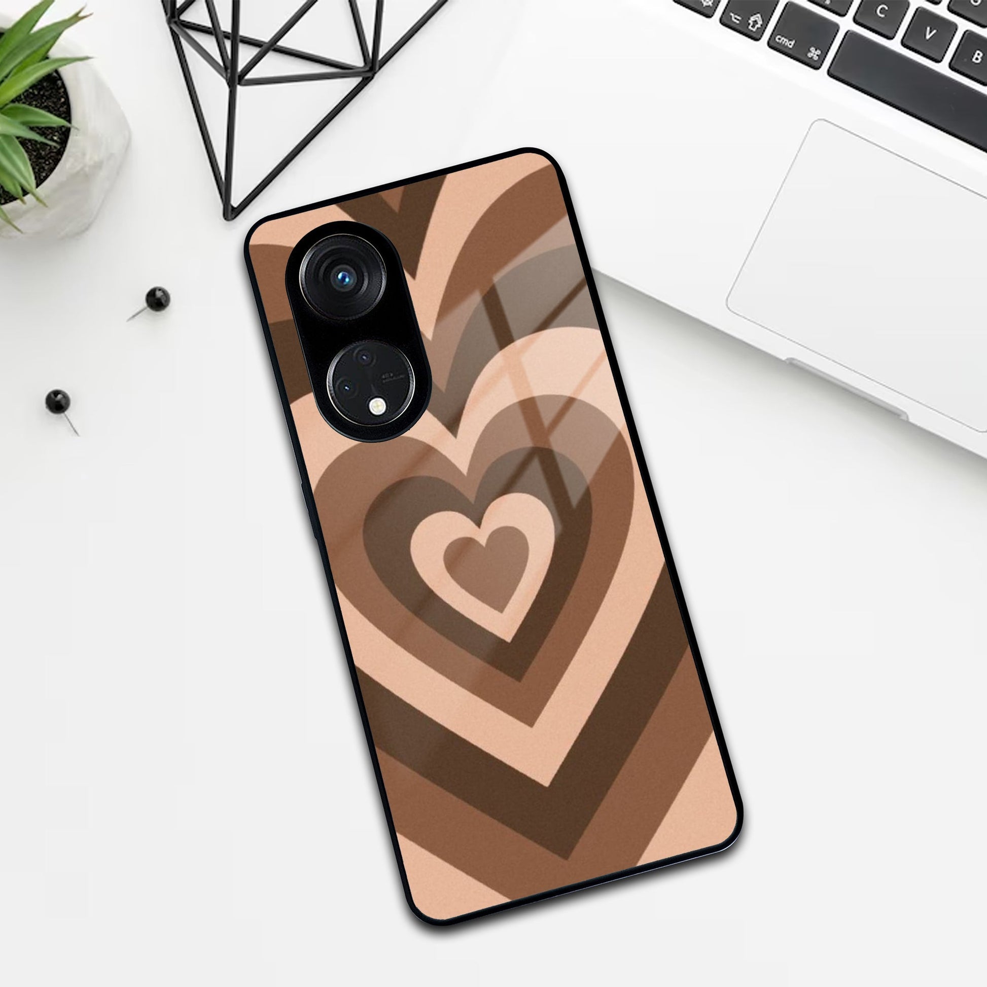 Latte Love Patter Glass Case Cover - Coffee For Oppo ShopOnCliQ