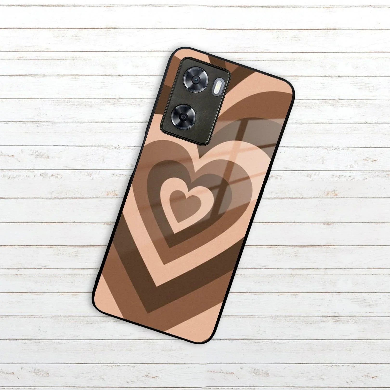 Latte Love Patter Glass Case Cover - Coffee For Oppo - ShopOnCliQ