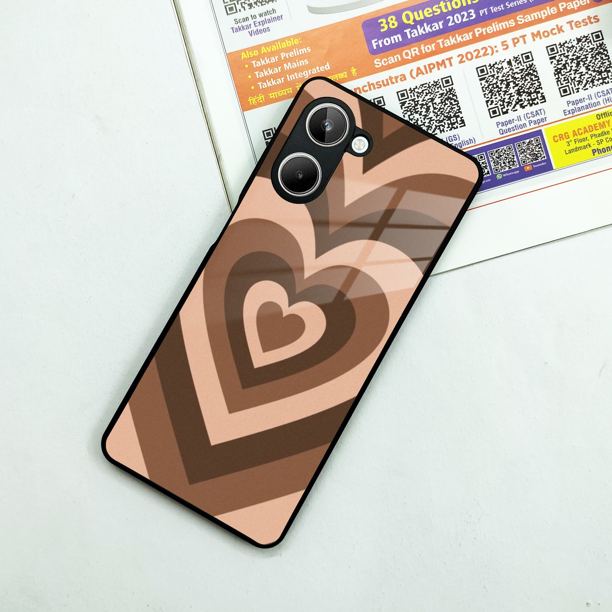 Latte Love Patter Glass Case Cover - Coffee For Realme/Narzo ShopOnCliQ