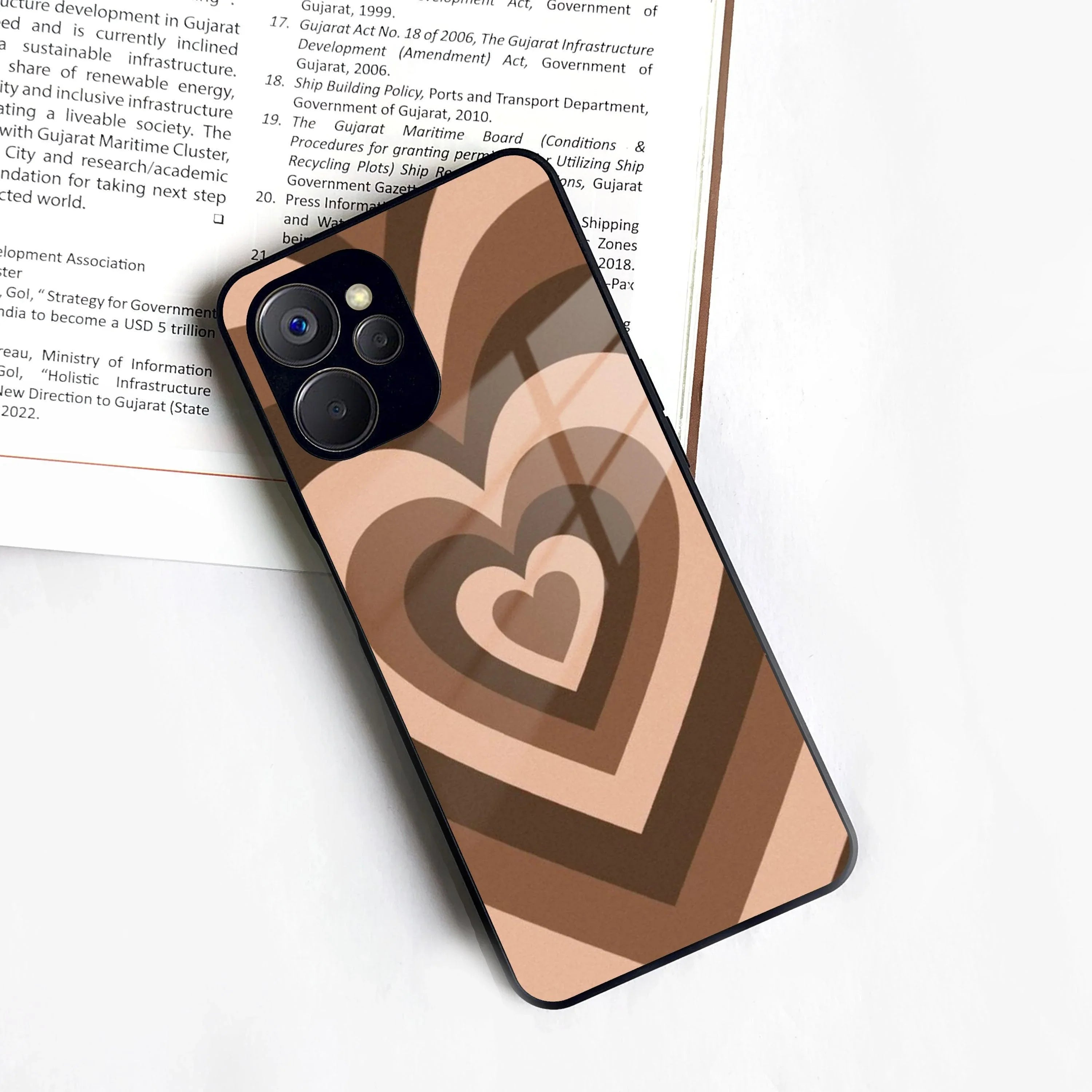 Latte Love Patter Glass Case Cover - Coffee For Realme/Narzo - ShopOnCliQ