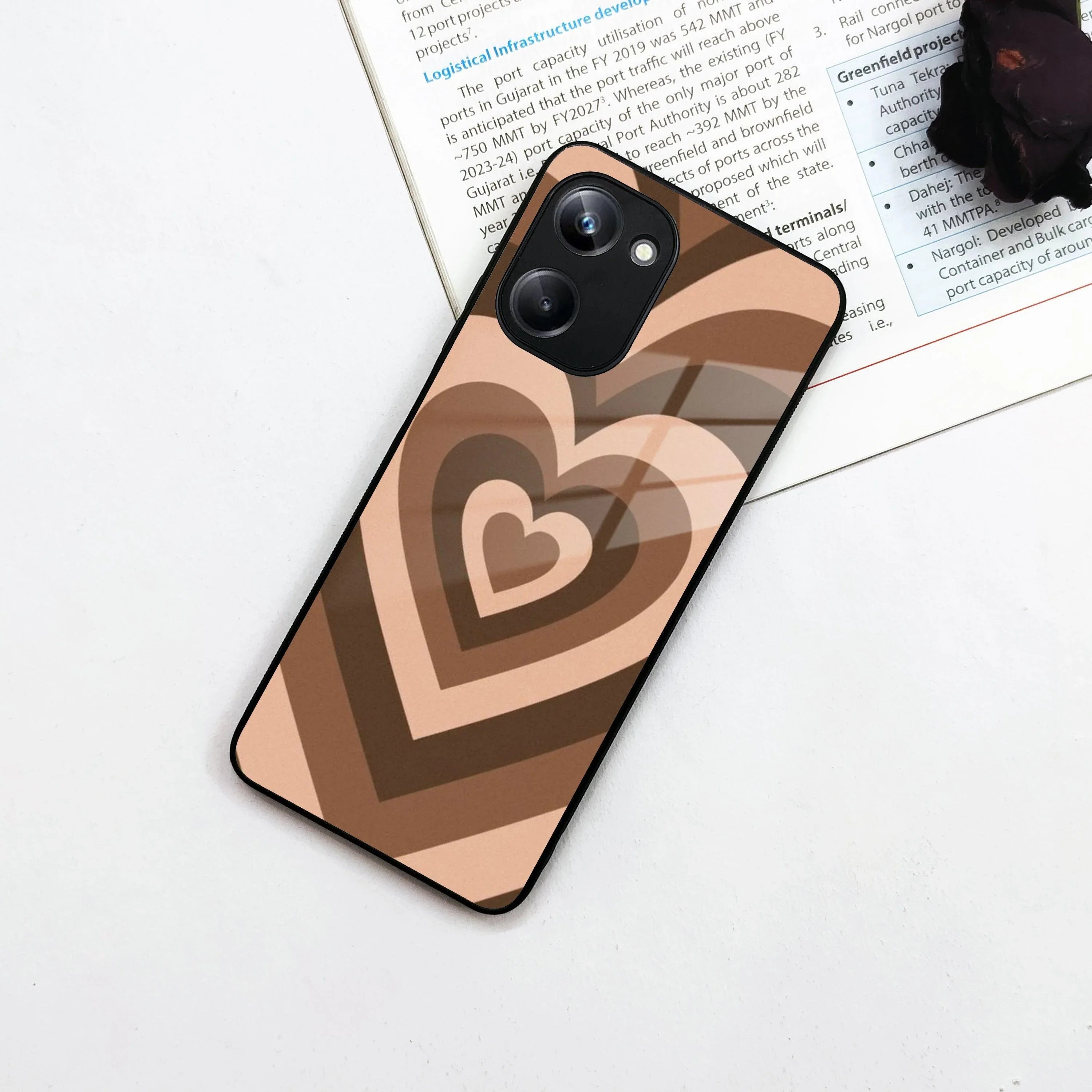 Latte Love Patter Glass Case Cover - Coffee For Realme/Narzo - ShopOnCliQ