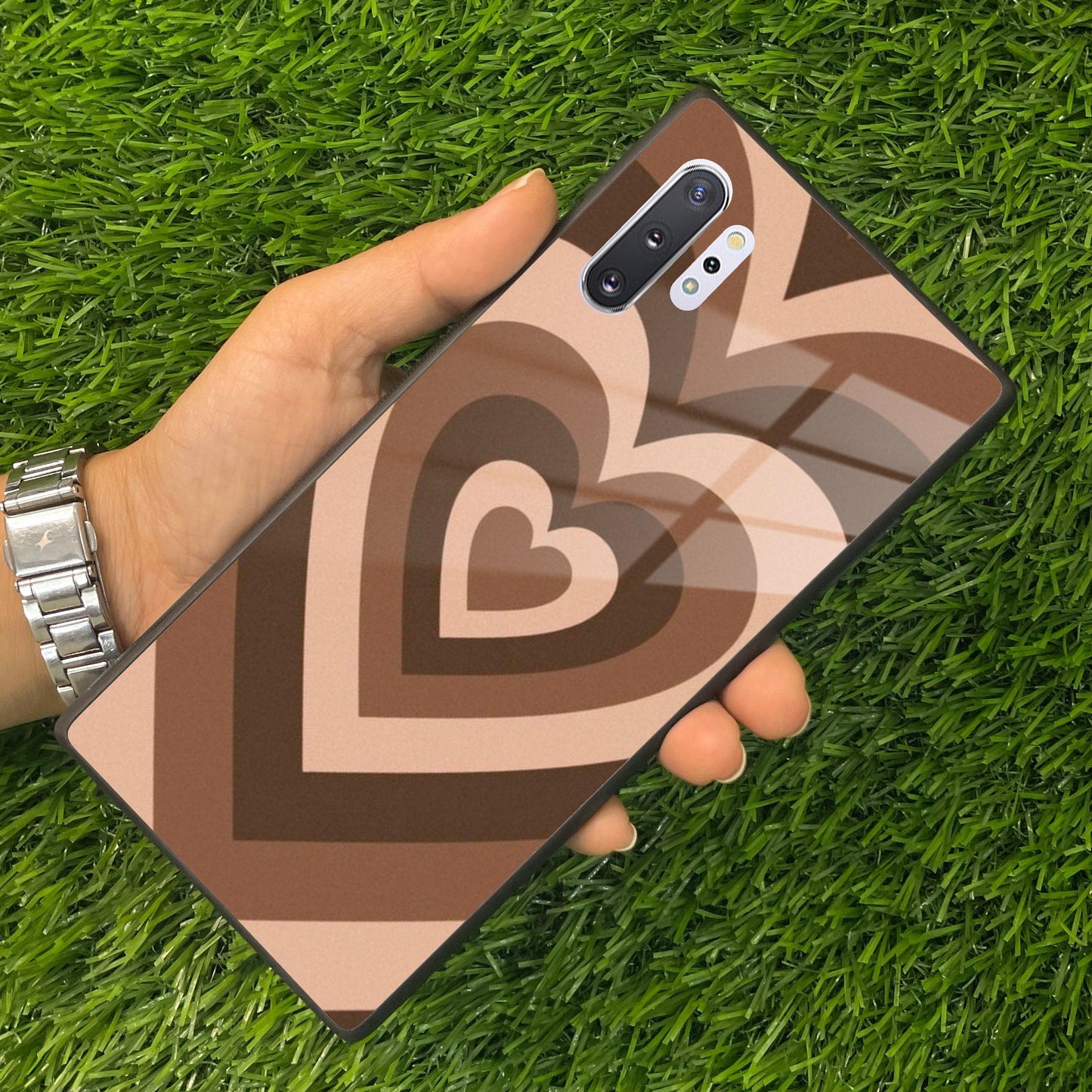 Latte Love Patter Glass Case Cover - Coffee For Samsung