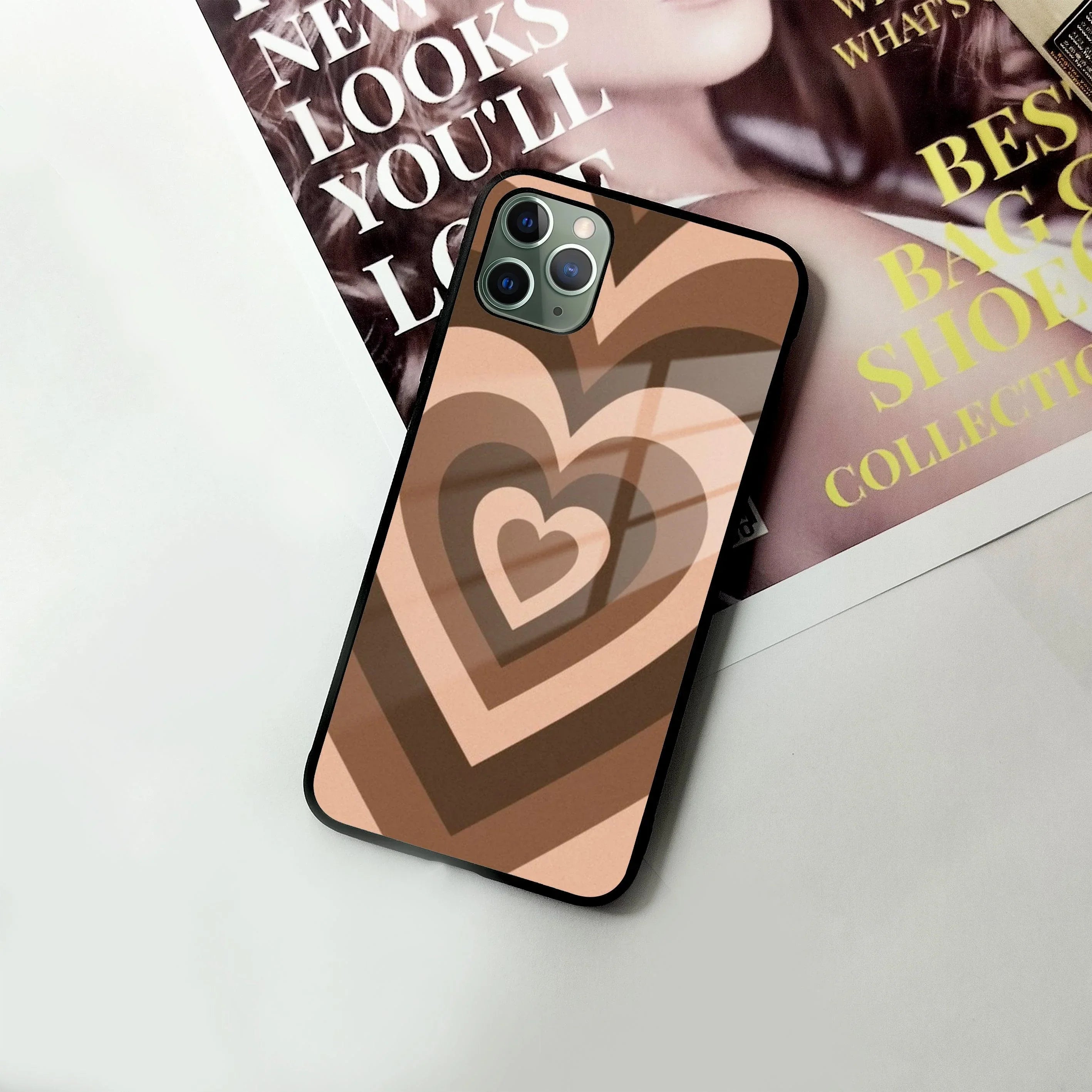 Latte Love Patter Glass Case Cover - Coffee For iPhone - ShopOnCliQ