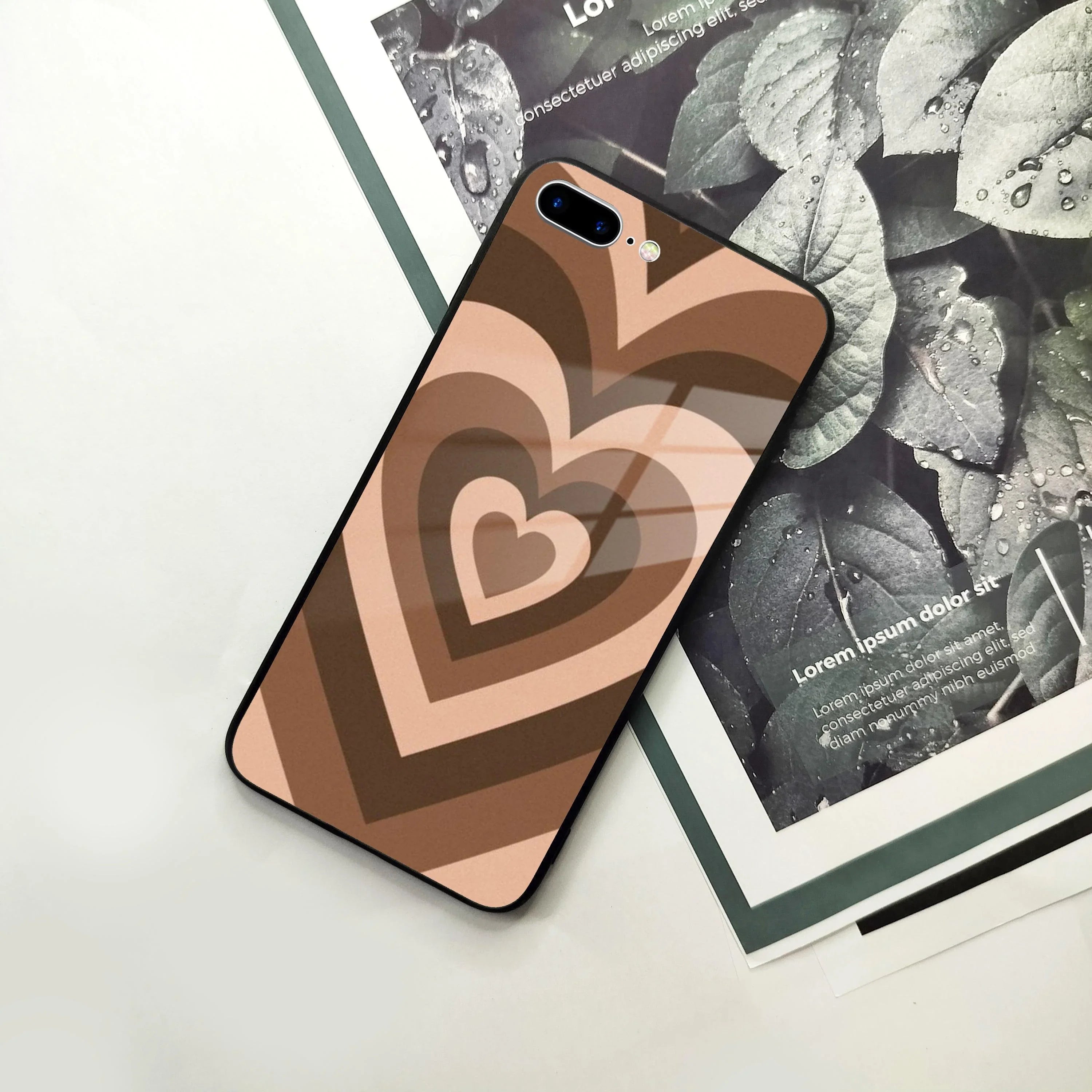 Latte Love Patter Glass Case Cover - Coffee For iPhone - ShopOnCliQ