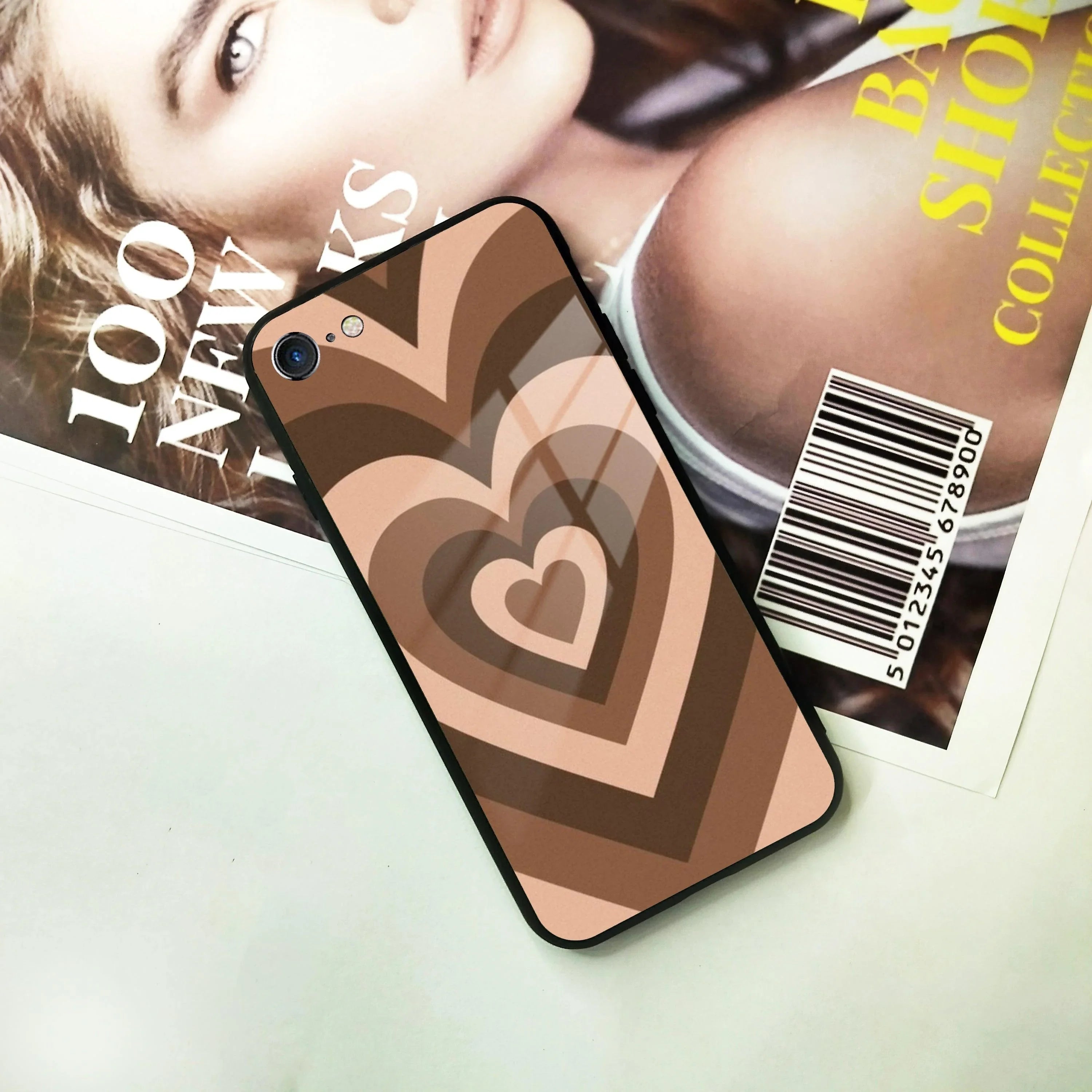 Latte Love Patter Glass Case Cover - Coffee For iPhone - ShopOnCliQ