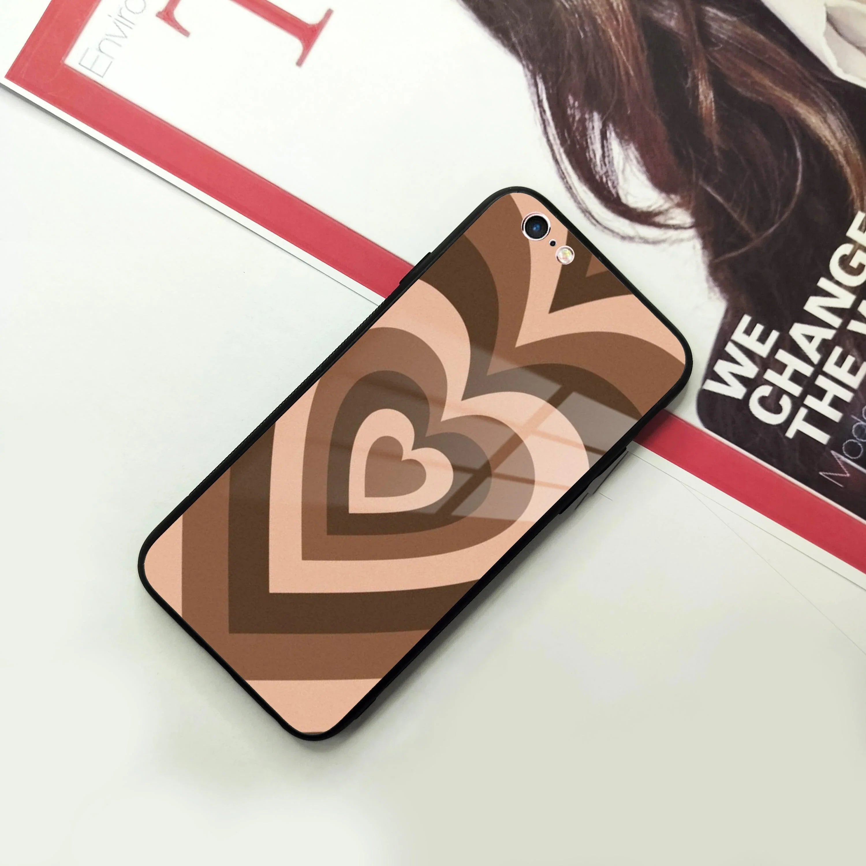 Latte Love Patter Glass Case Cover - Coffee For iPhone - ShopOnCliQ