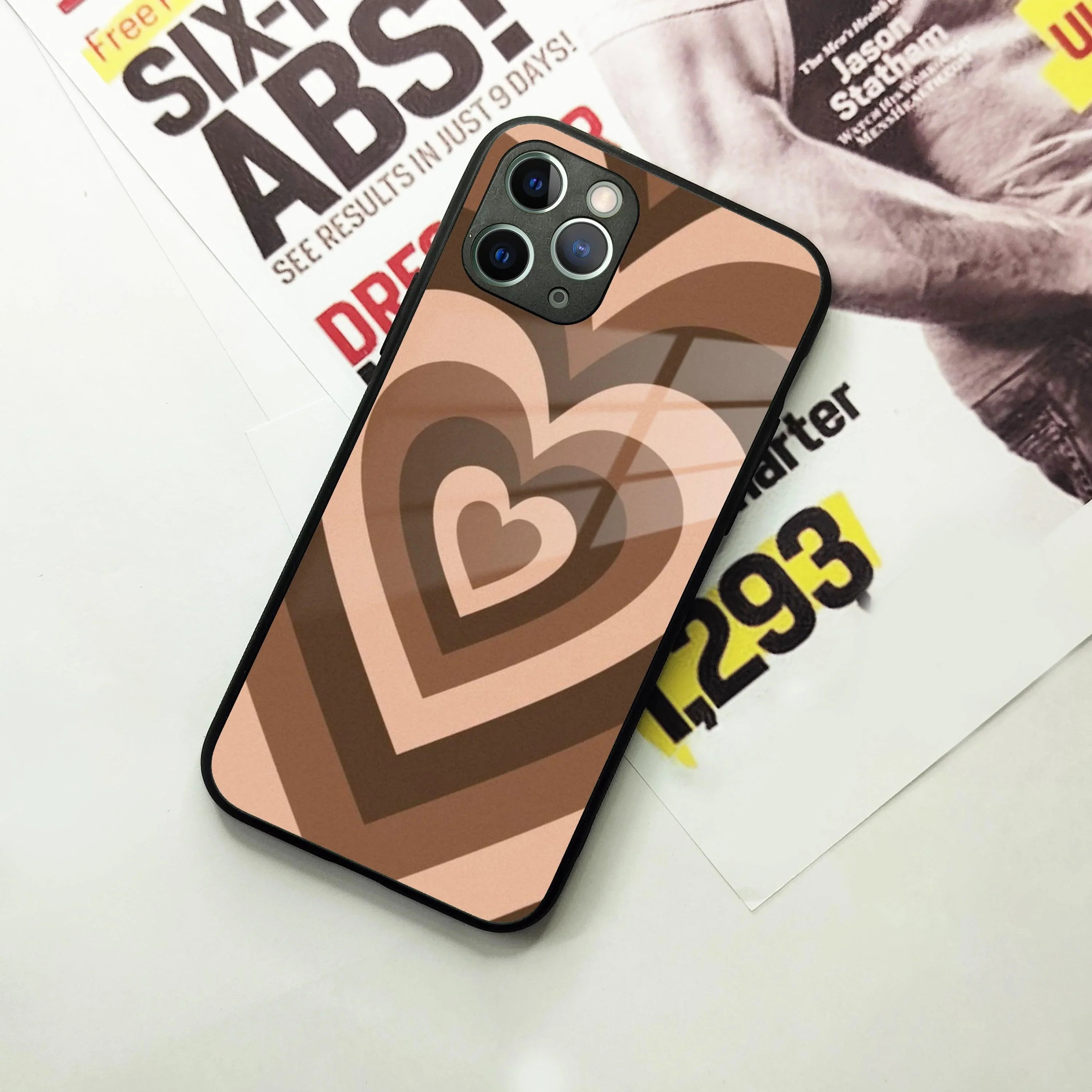 Latte Love Patter Glass Case Cover - Coffee For iPhone - ShopOnCliQ