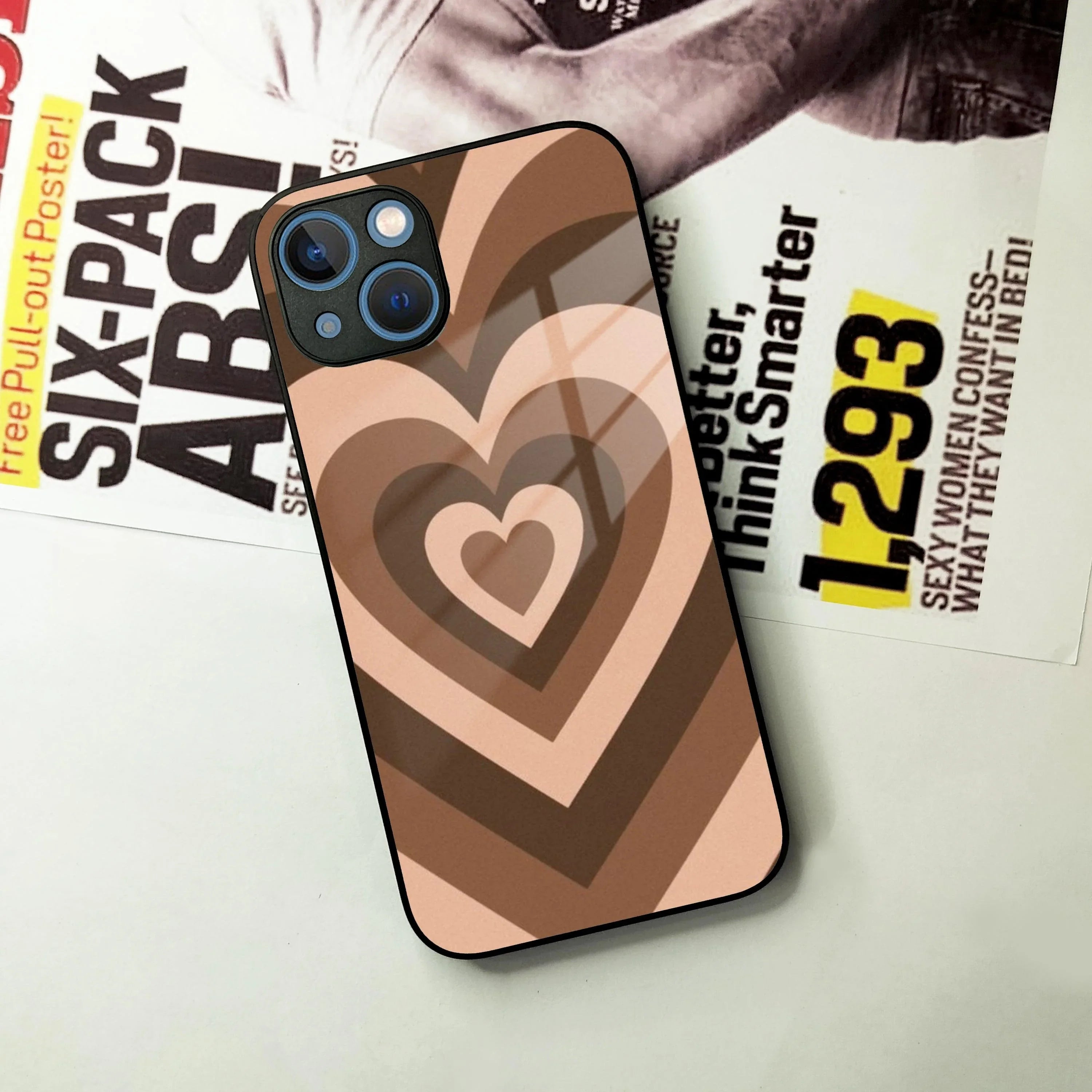 Latte Love Patter Glass Case Cover - Coffee For iPhone - ShopOnCliQ