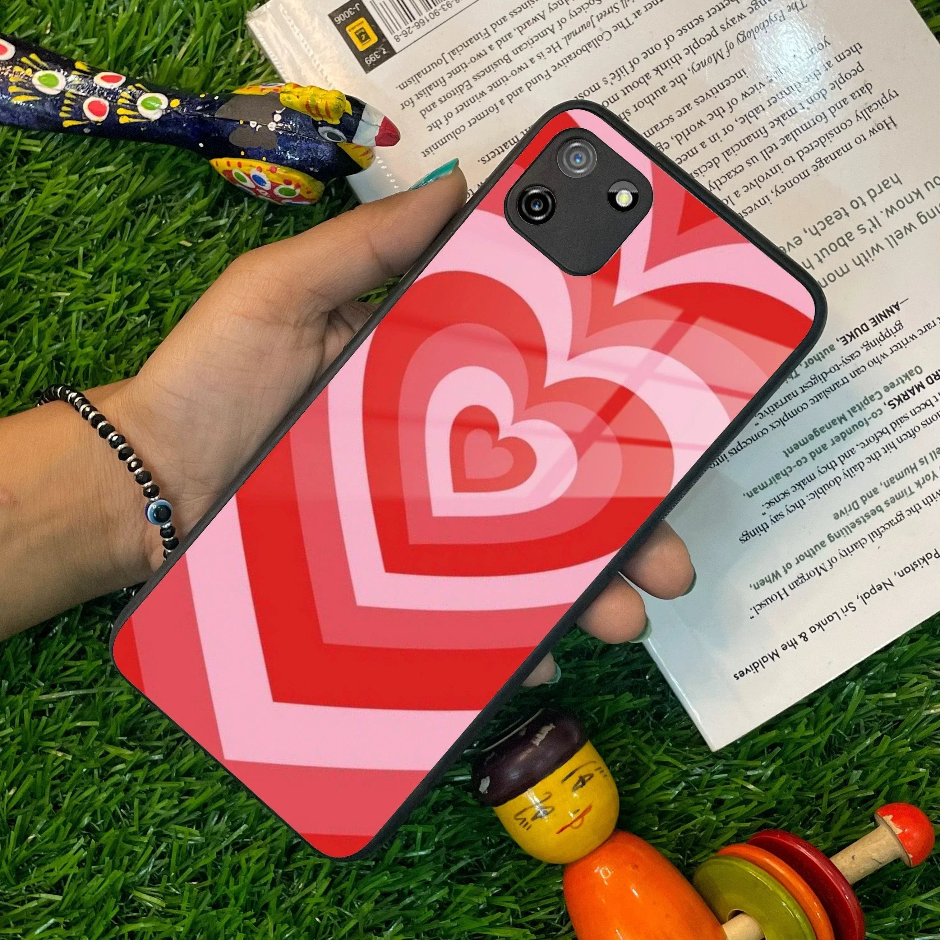 Latte Love Patter Glass Case Cover For Realme/Narzo - ShopOnCliQ