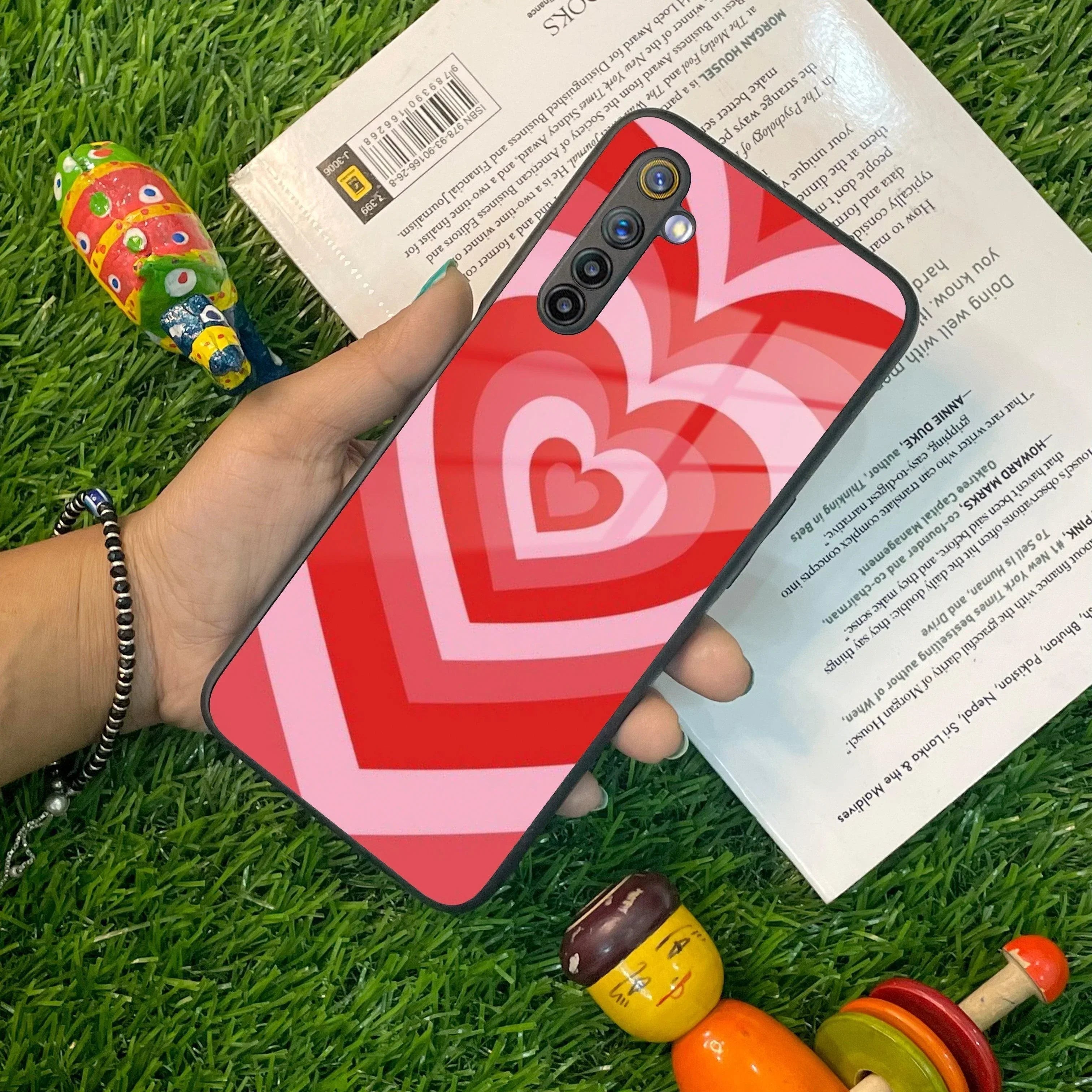Latte Love Patter Glass Case Cover For Realme/Narzo - ShopOnCliQ