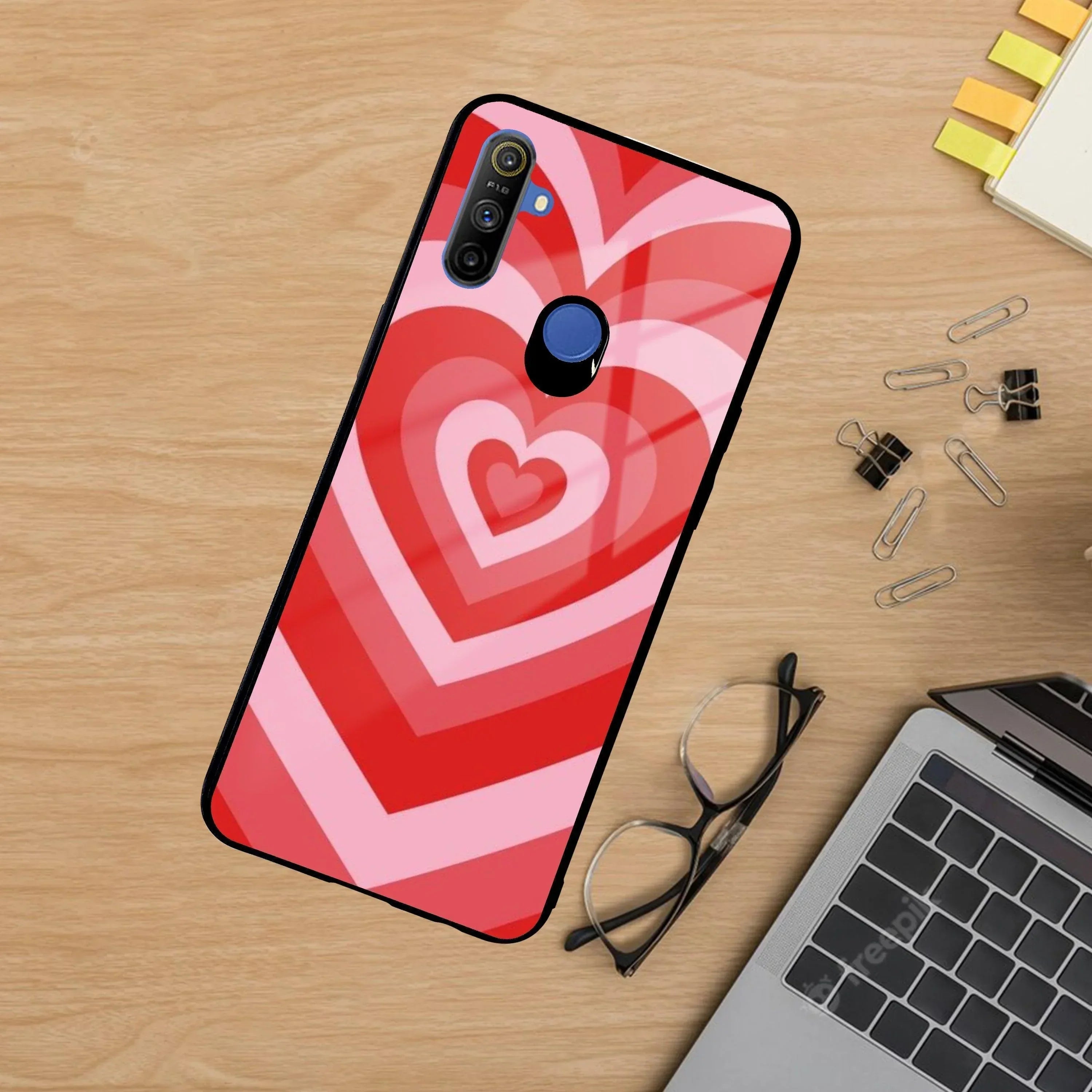 Latte Love Patter Glass Case Cover For Realme/Narzo - ShopOnCliQ