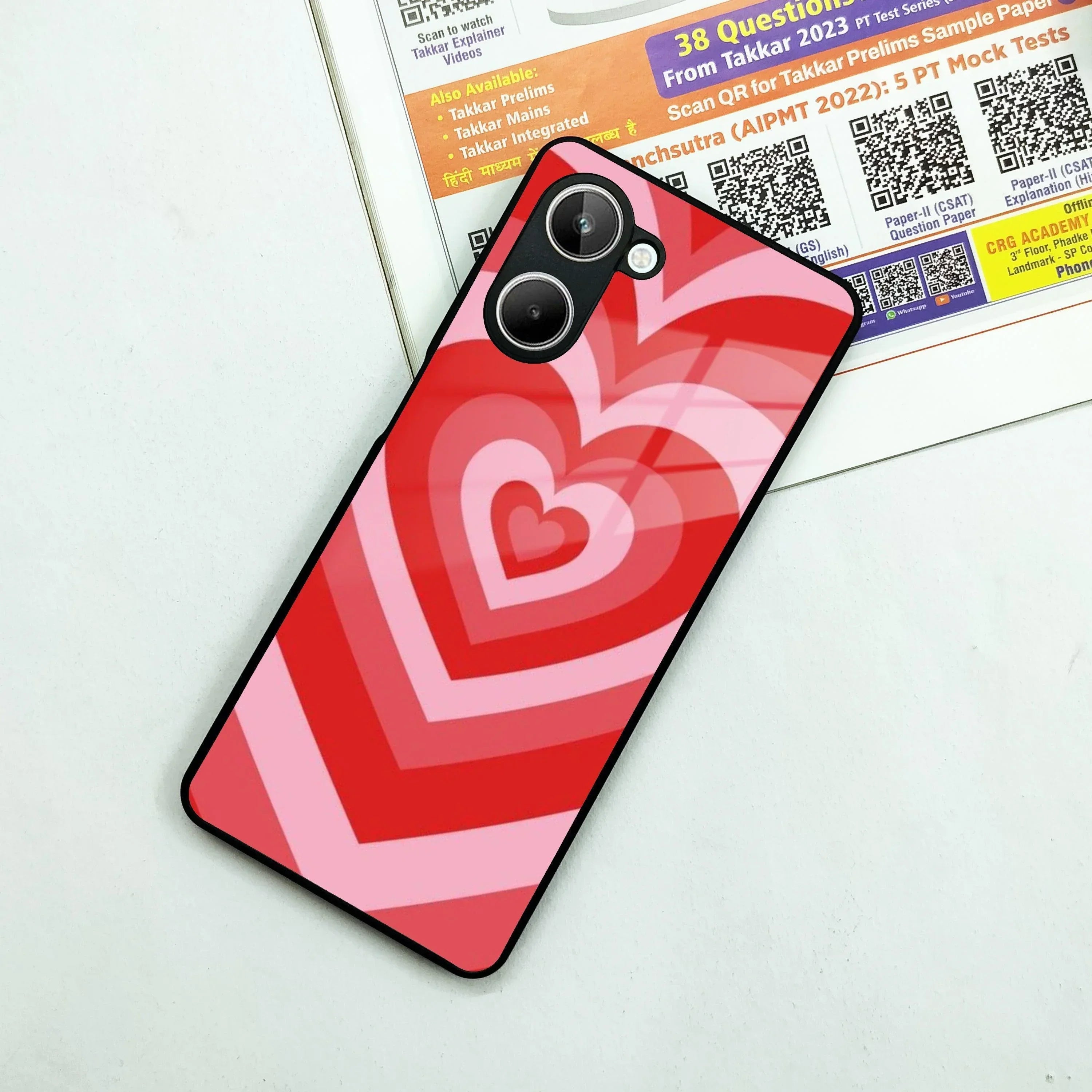 Latte Love Patter Glass Case Cover For Realme/Narzo - ShopOnCliQ