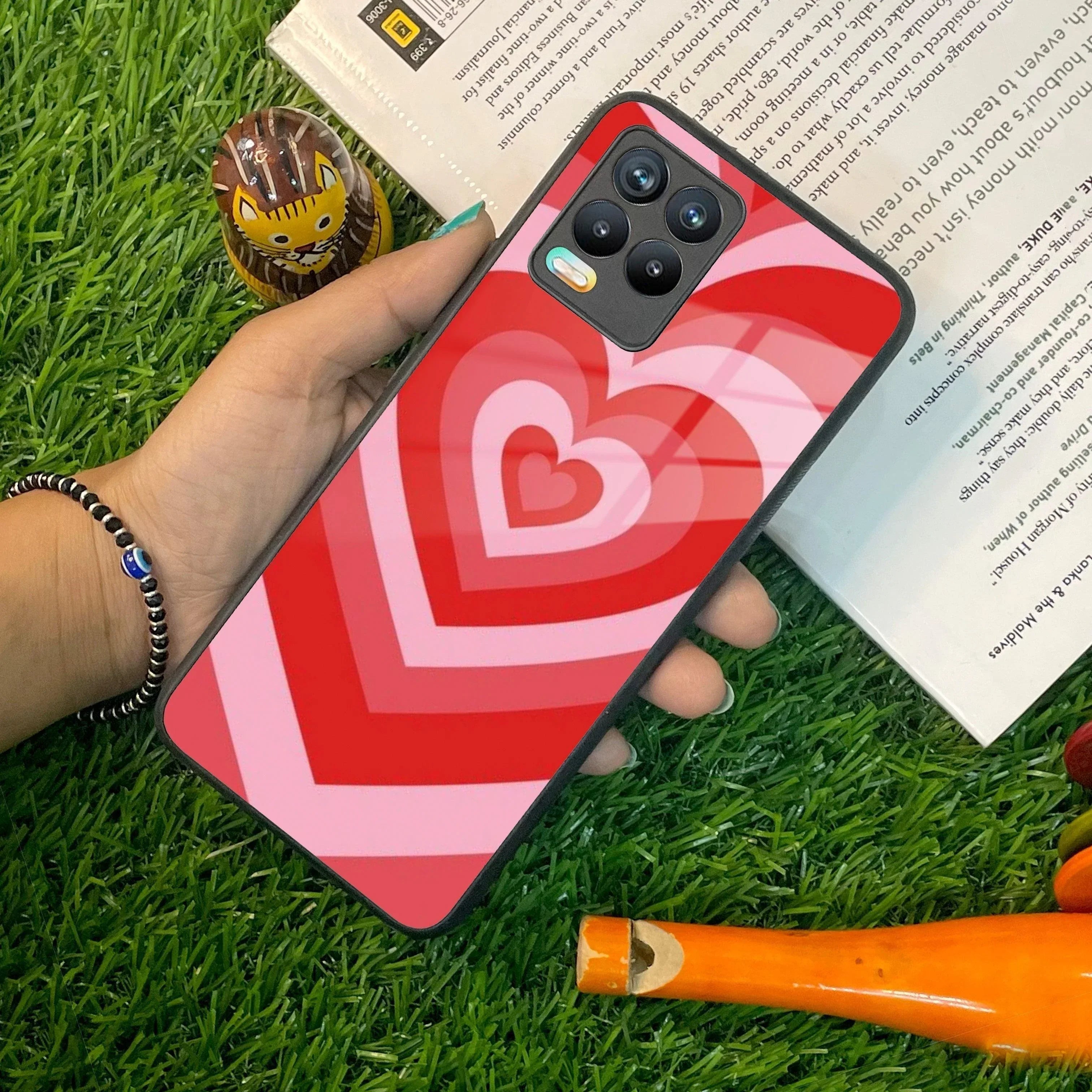 Latte Love Patter Glass Case Cover For Realme/Narzo - ShopOnCliQ