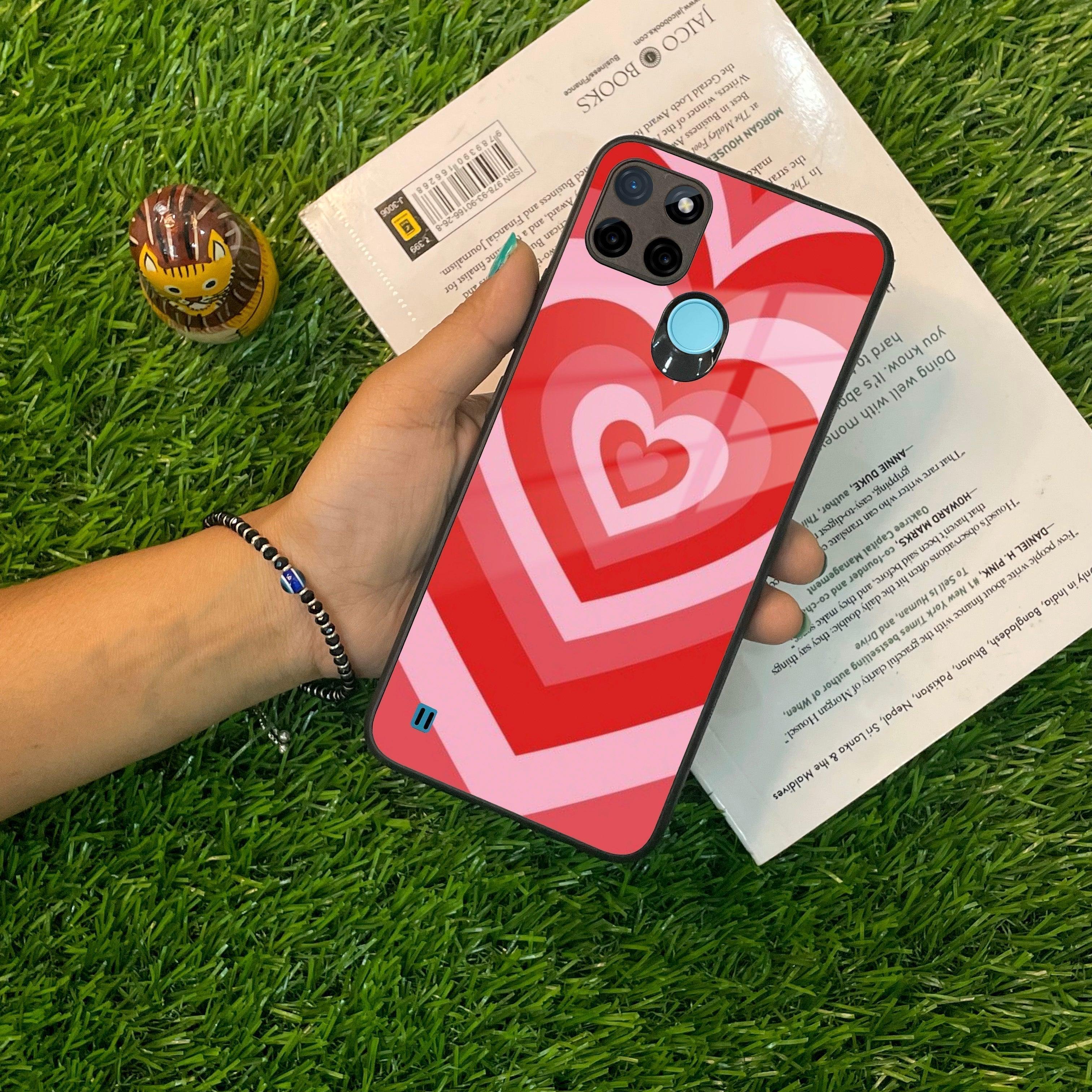 Latte Love Patter Glass Case Cover For Realme/Narzo - ShopOnCliQ