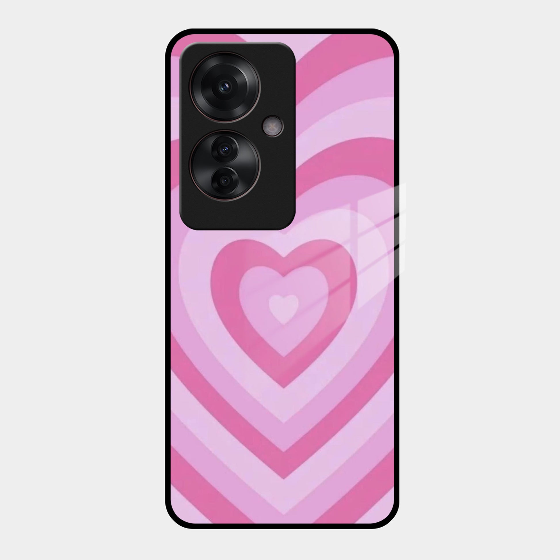 Latte Love Patter Glass Case Cover - Pink For Oppo ShopOnCliQ