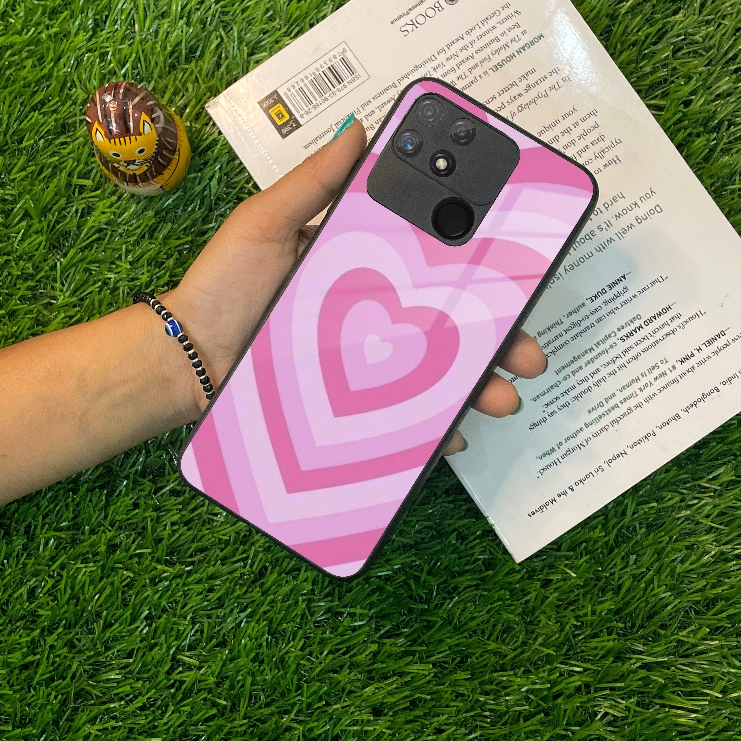 Latte Love Patter Glass Case Cover - Pink For Realme/Narzo - ShopOnCliQ