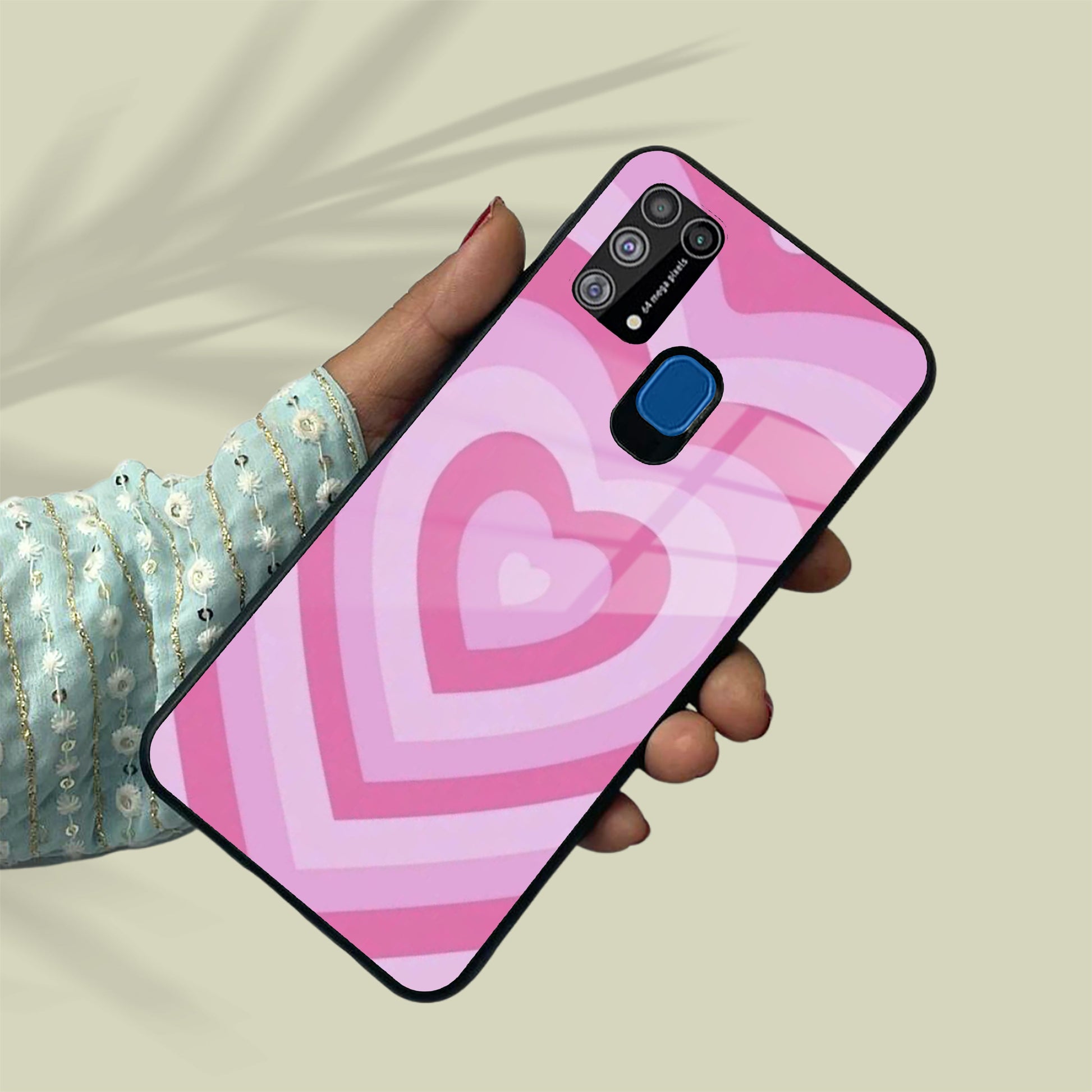 Latte Love Patter Glass Case Cover - Pink For Samsung ShopOnCliQ