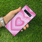 Latte Love Patter Glass Case Cover - Pink For Samsung - ShopOnCliQ