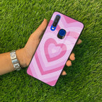 Latte Love Patter Glass Case Cover - Pink For Vivo - ShopOnCliQ