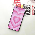 Latte Love Patter Glass Case Cover - Pink For iPhone - ShopOnCliQ