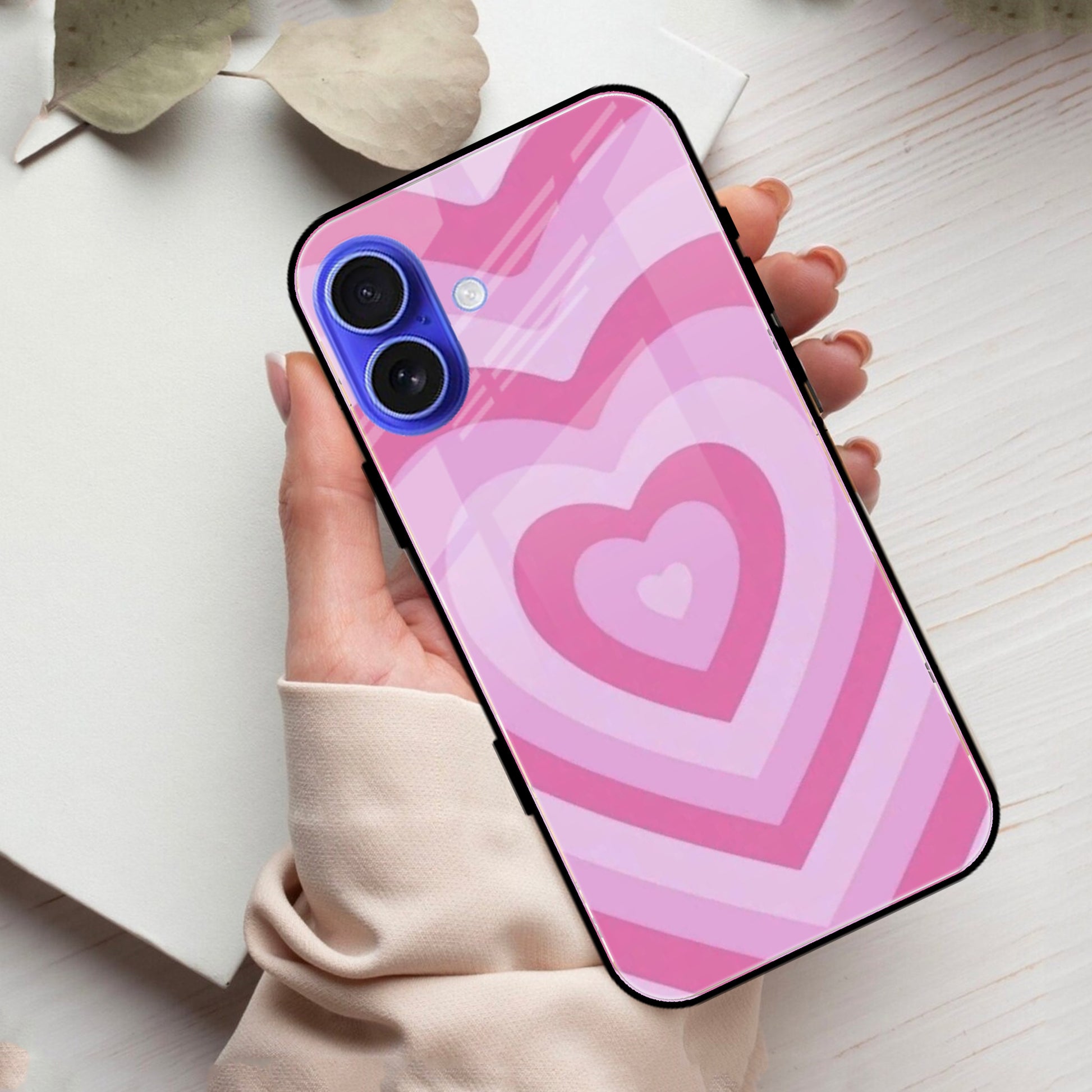 Latte Love Patter Glass Case Cover - Pink For iPhone ShopOnCliQ