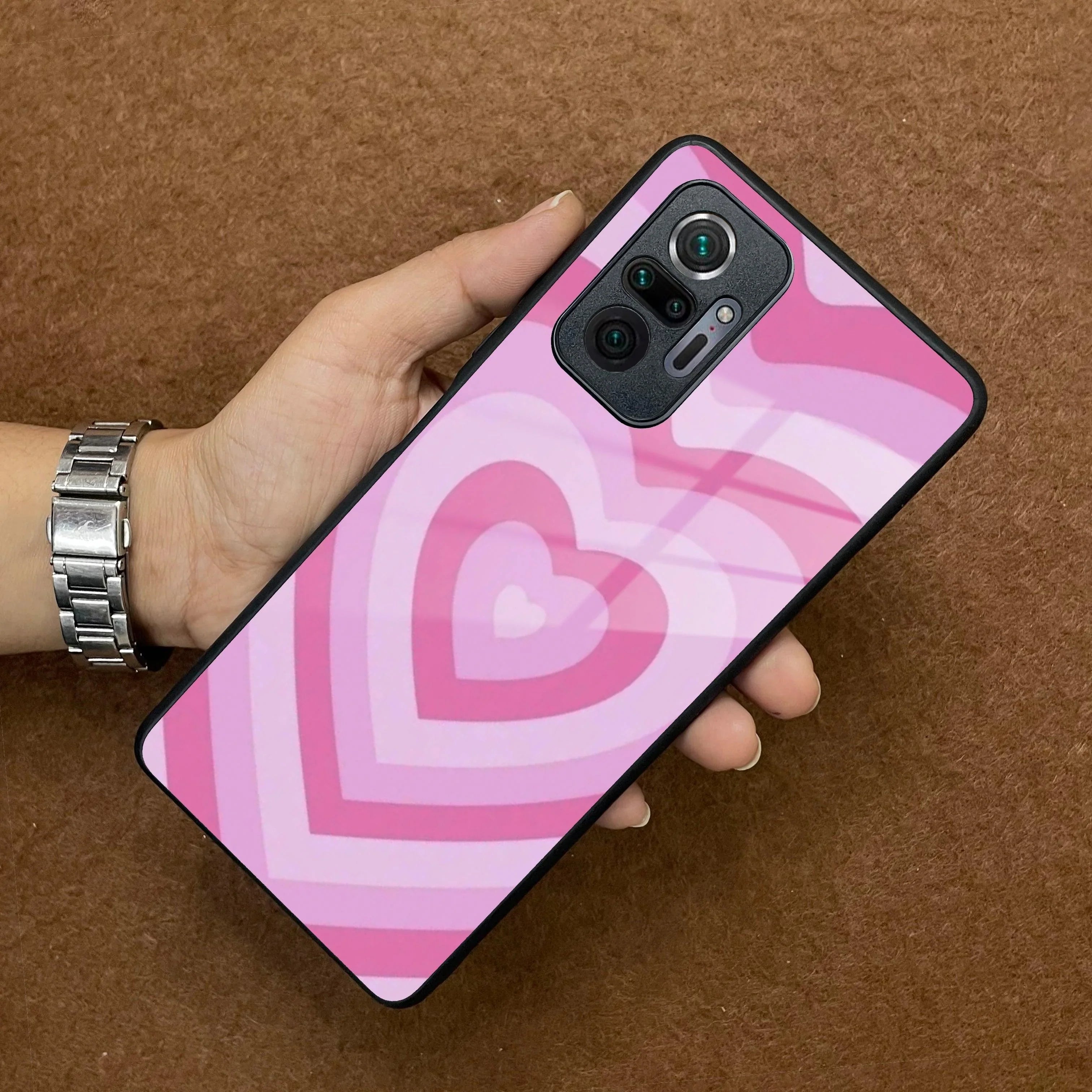 Latte Love Patter Glass Case Cover - Pink Redmi/Xiaomi - ShopOnCliQ
