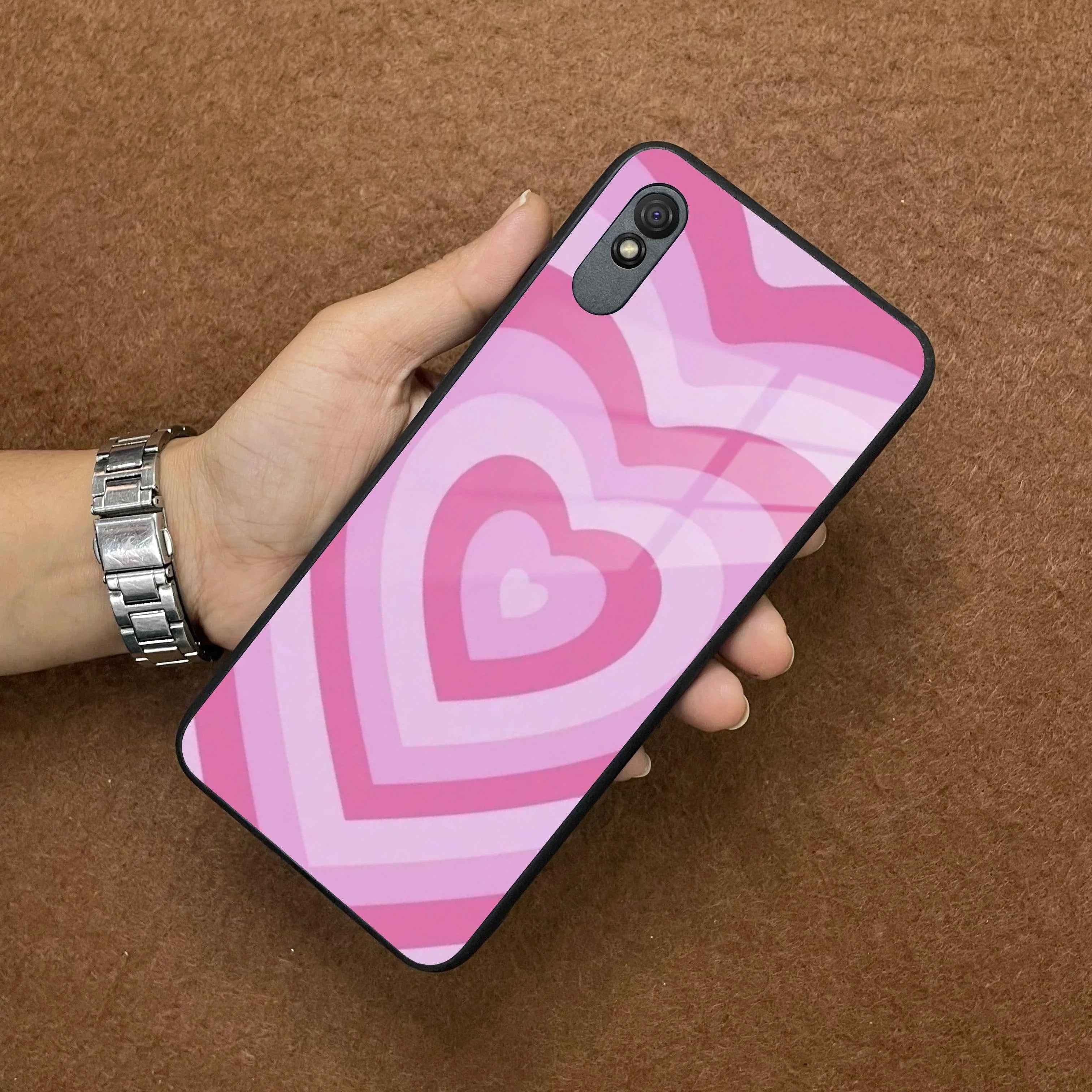 Latte Love Patter Glass Case Cover - Pink Redmi/Xiaomi - ShopOnCliQ
