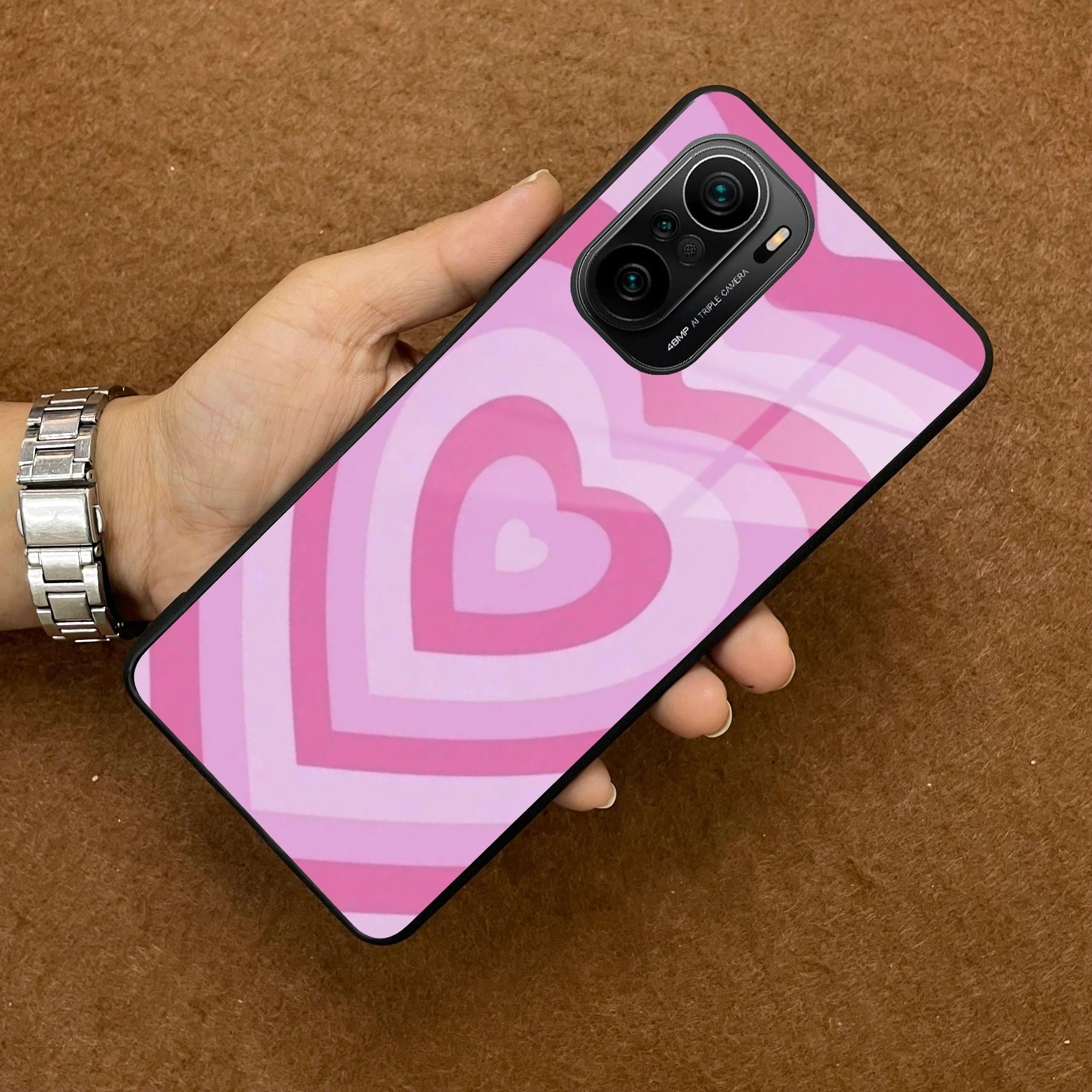 Latte Love Patter Glass Case Cover - Pink Redmi/Xiaomi - ShopOnCliQ