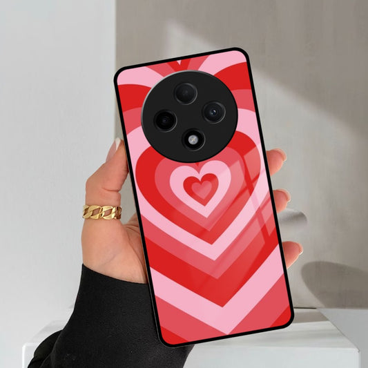 Latte Love Patter Glass Case Cover - Red For Oppo ShopOnCliQ