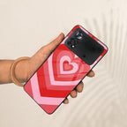 Latte Love Patter Glass Case Cover - Red For Poco - ShopOnCliQ