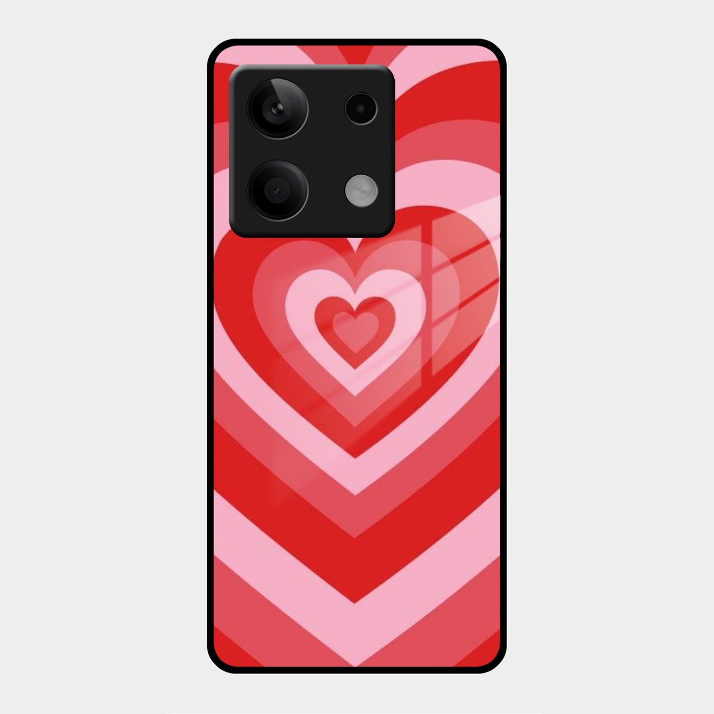 Latte Love Patter Glass Case Cover - Red For Poco ShopOnCliQ