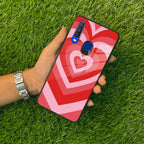 Latte Love Patter Glass Case Cover - Red For Vivo - ShopOnCliQ