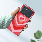 Latte Love Patter Glass Case Cover - Red For Vivo - ShopOnCliQ