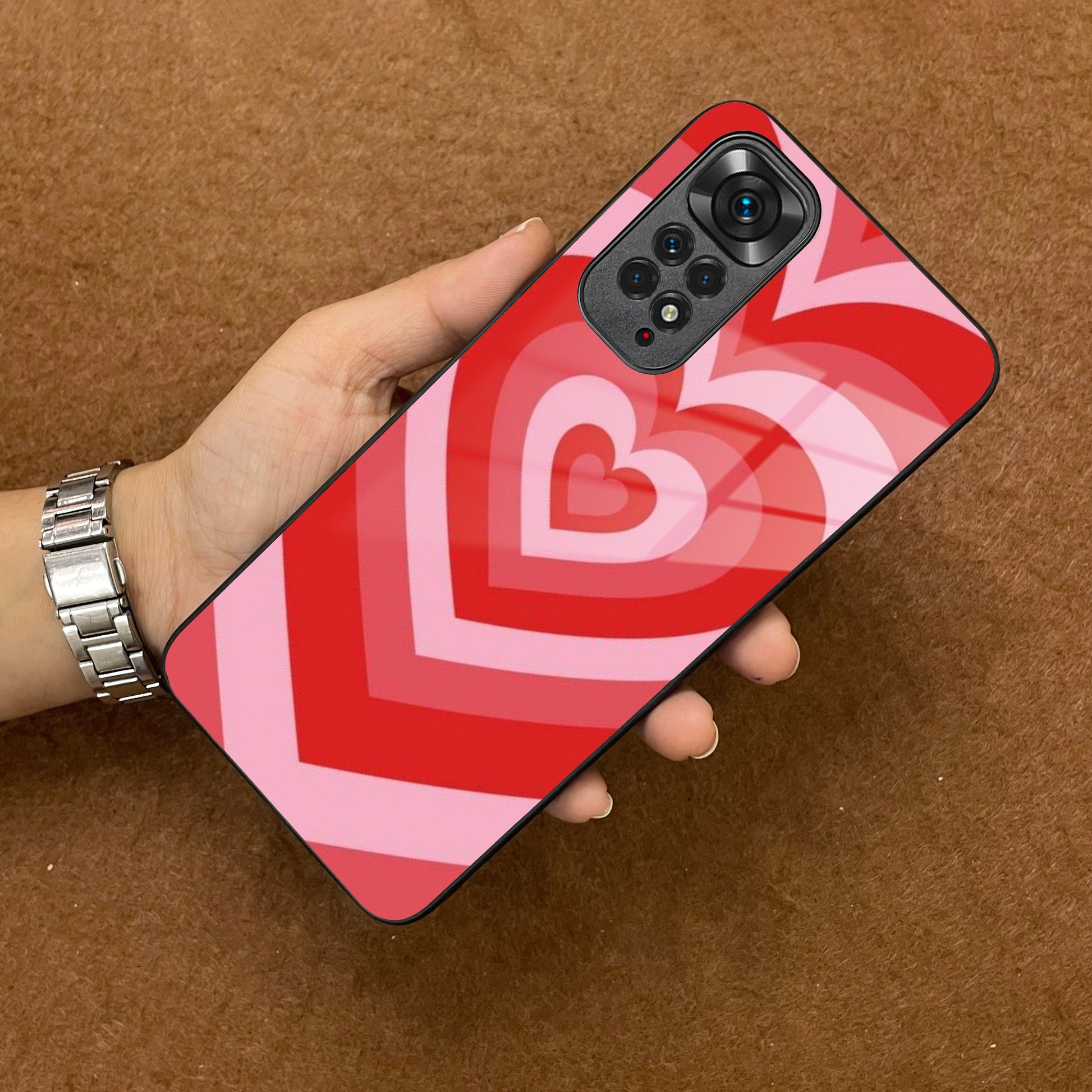 Latte Love Patter Glass Case Cover - Red Redmi/Xiaomi ShopOnCliQ