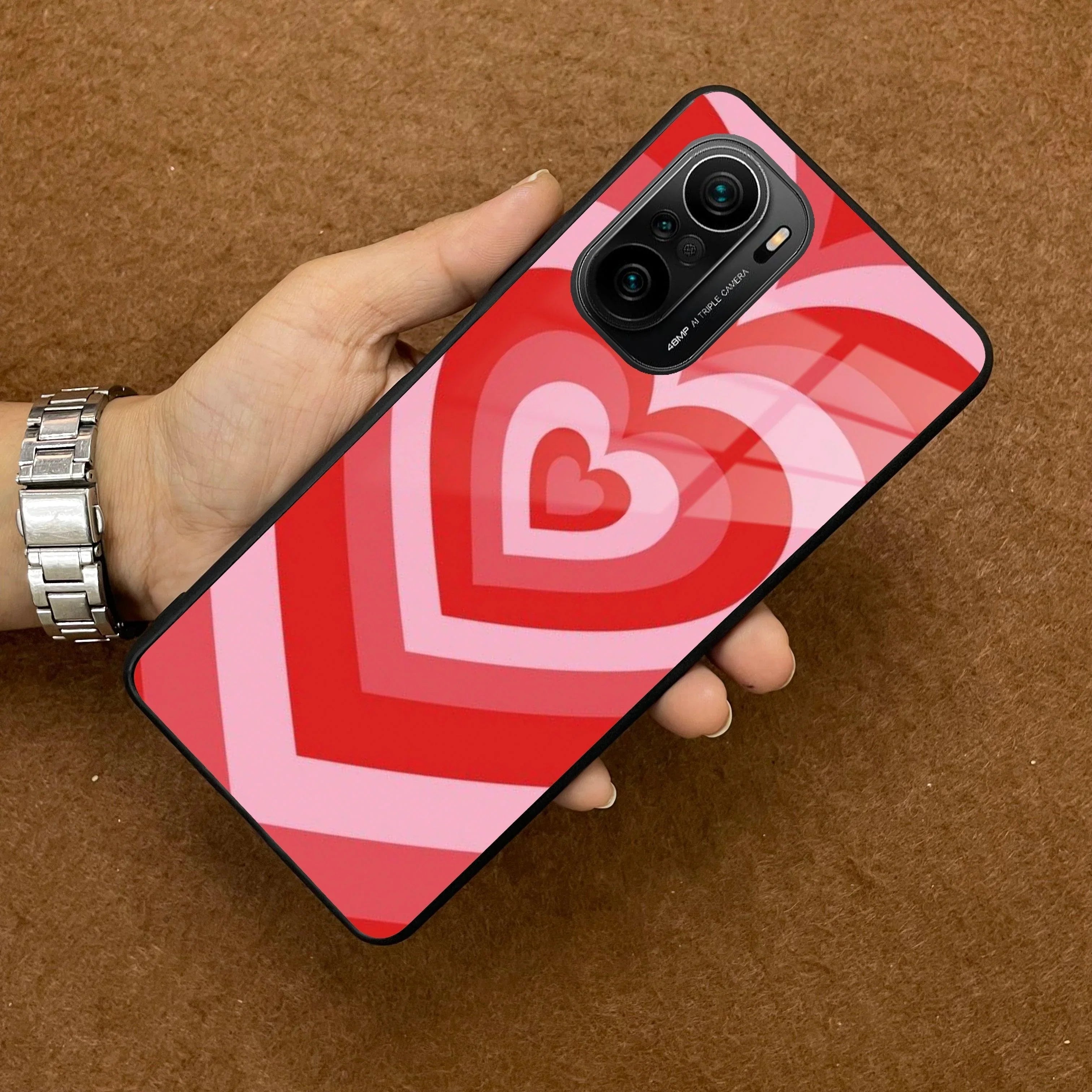 Latte Love Patter Glass Case Cover - Red Redmi/Xiaomi - ShopOnCliQ