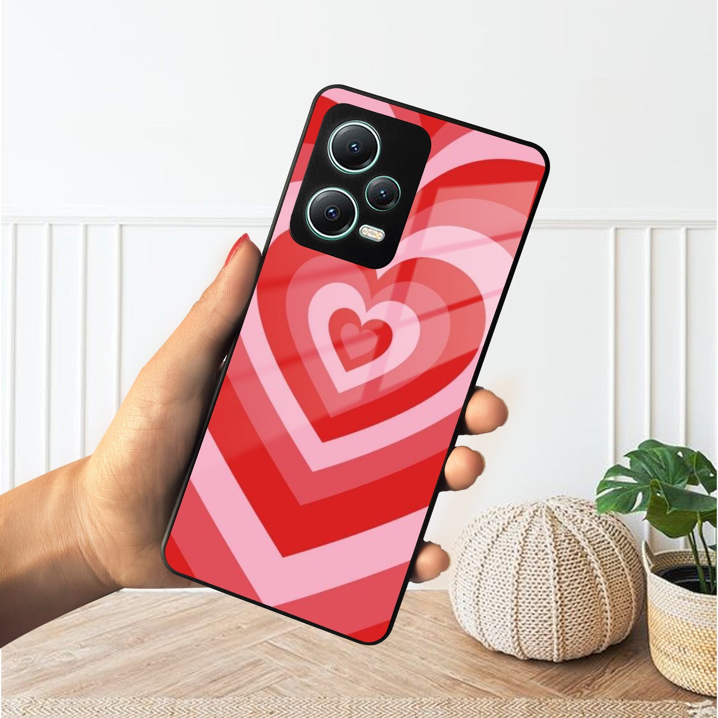 Latte Love Patter Glass Case Cover - Red Redmi/Xiaomi ShopOnCliQ