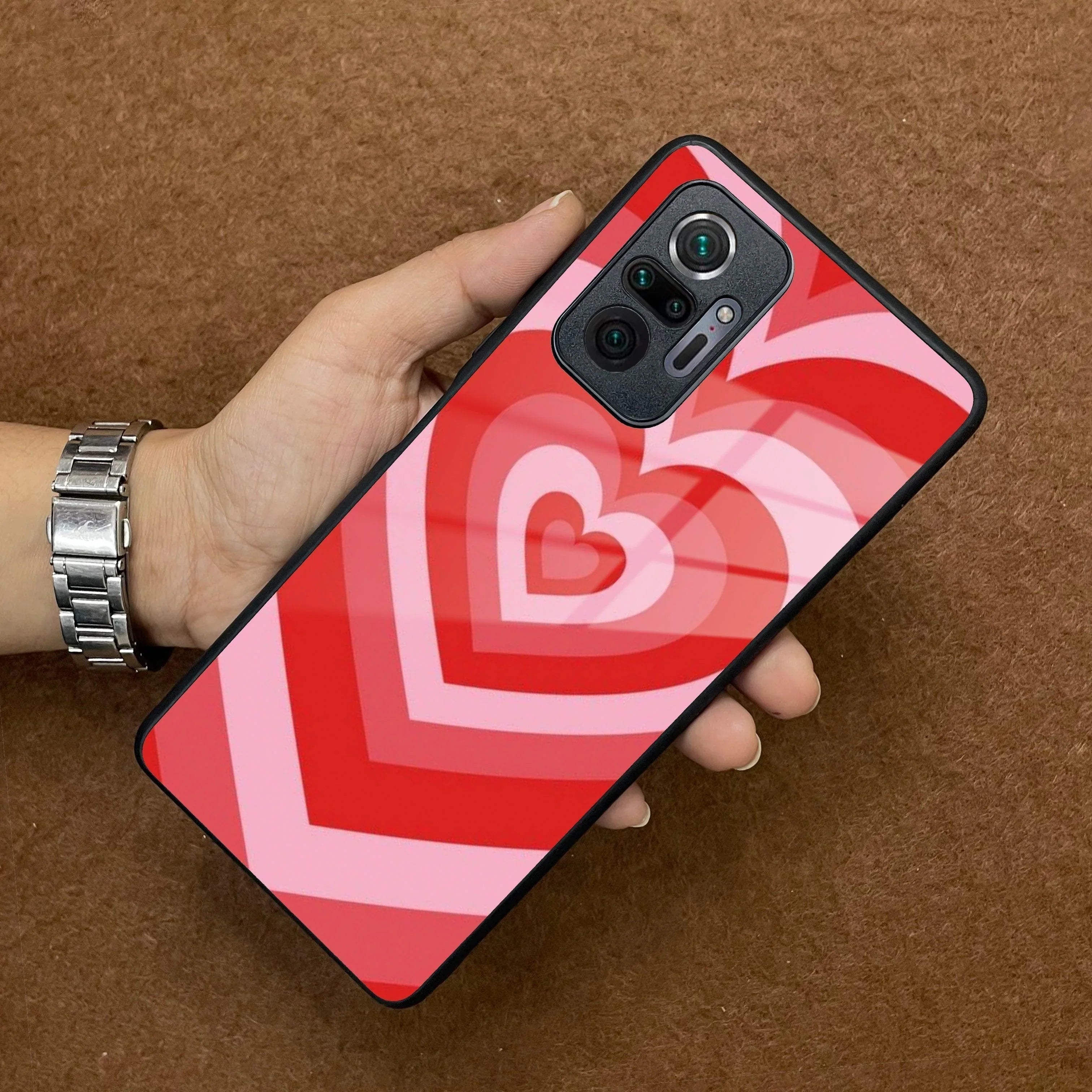 Latte Love Patter Glass Case Cover - Red Redmi/Xiaomi - ShopOnCliQ