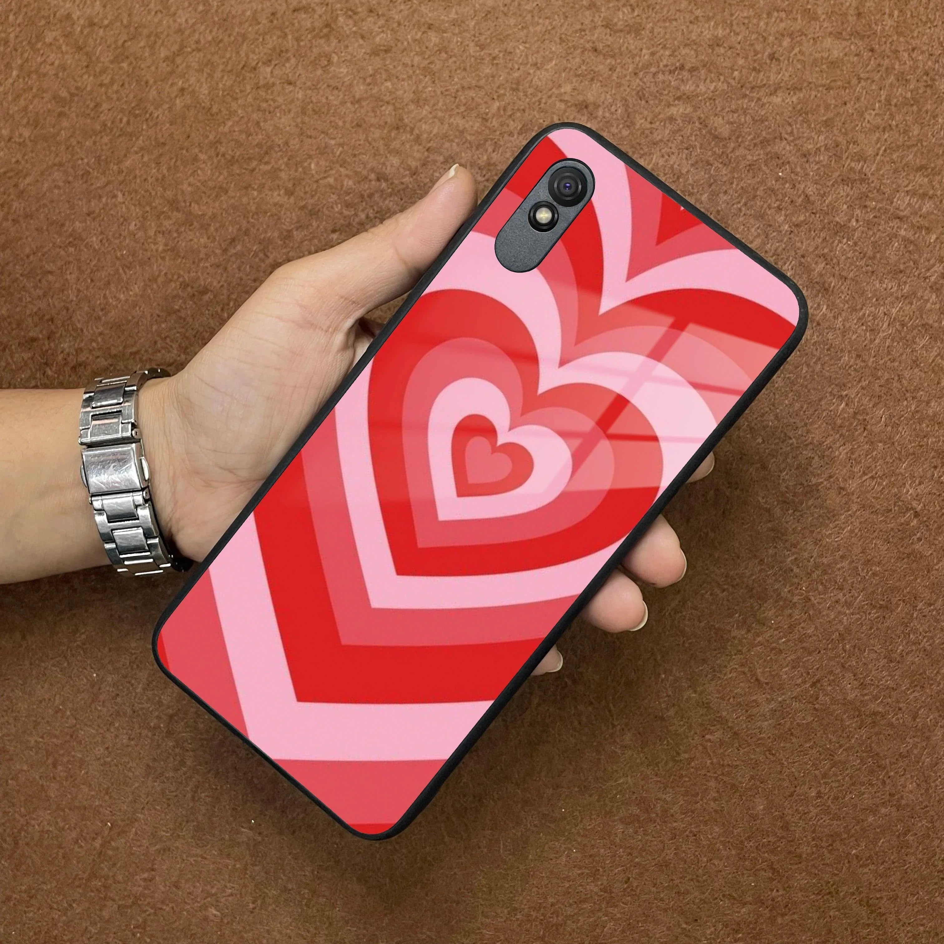 Latte Love Patter Glass Case Cover - Red Redmi/Xiaomi - ShopOnCliQ