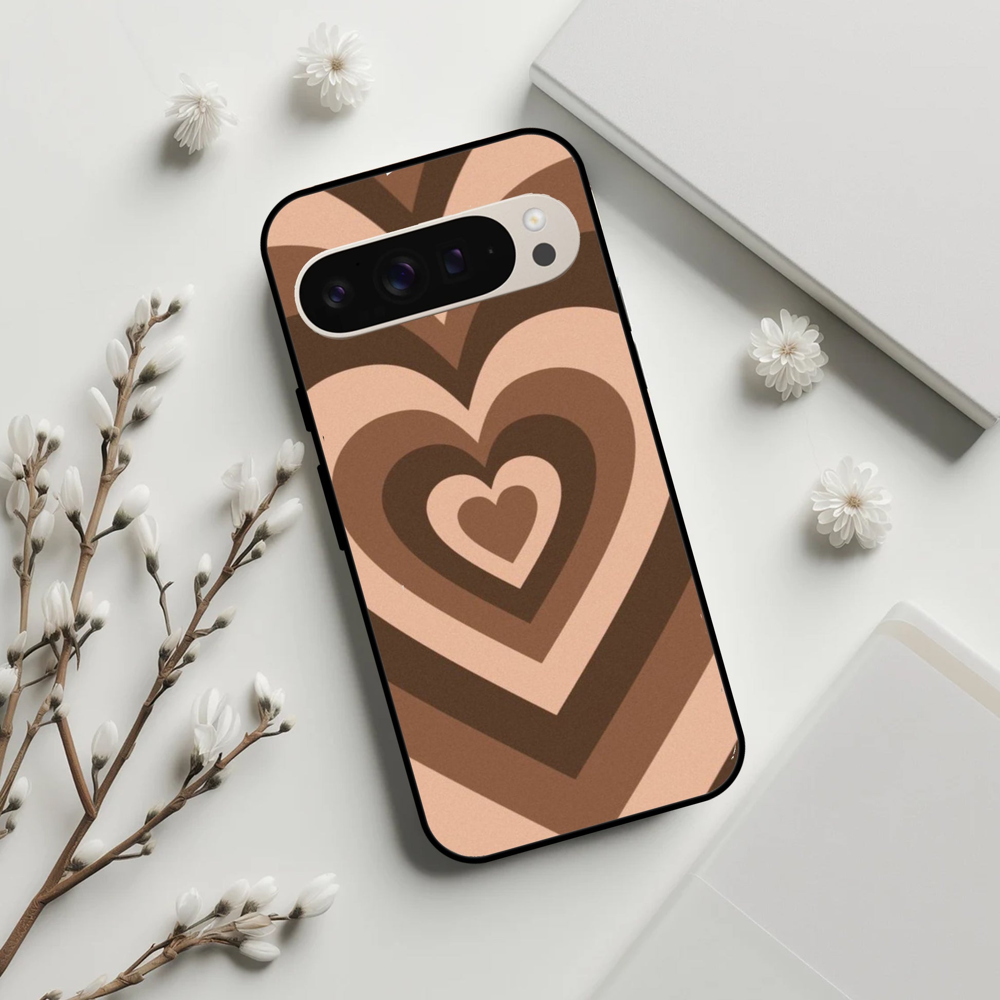 Latte Love Pattern Glossy Metal Case Cover For Google ShopOnCliQ