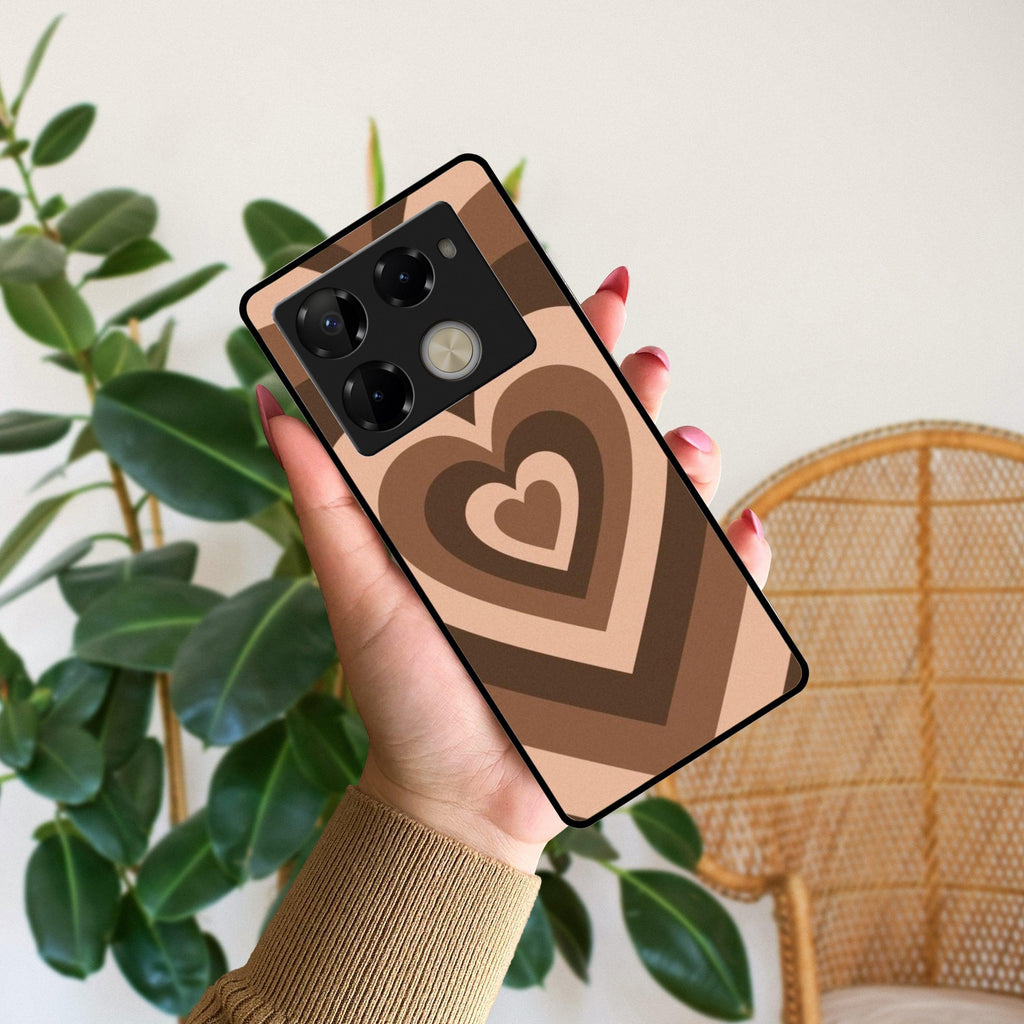 Latte Love Patter Glossy Metal Case Cover Coffee For Infinix - ShopOnCliQ