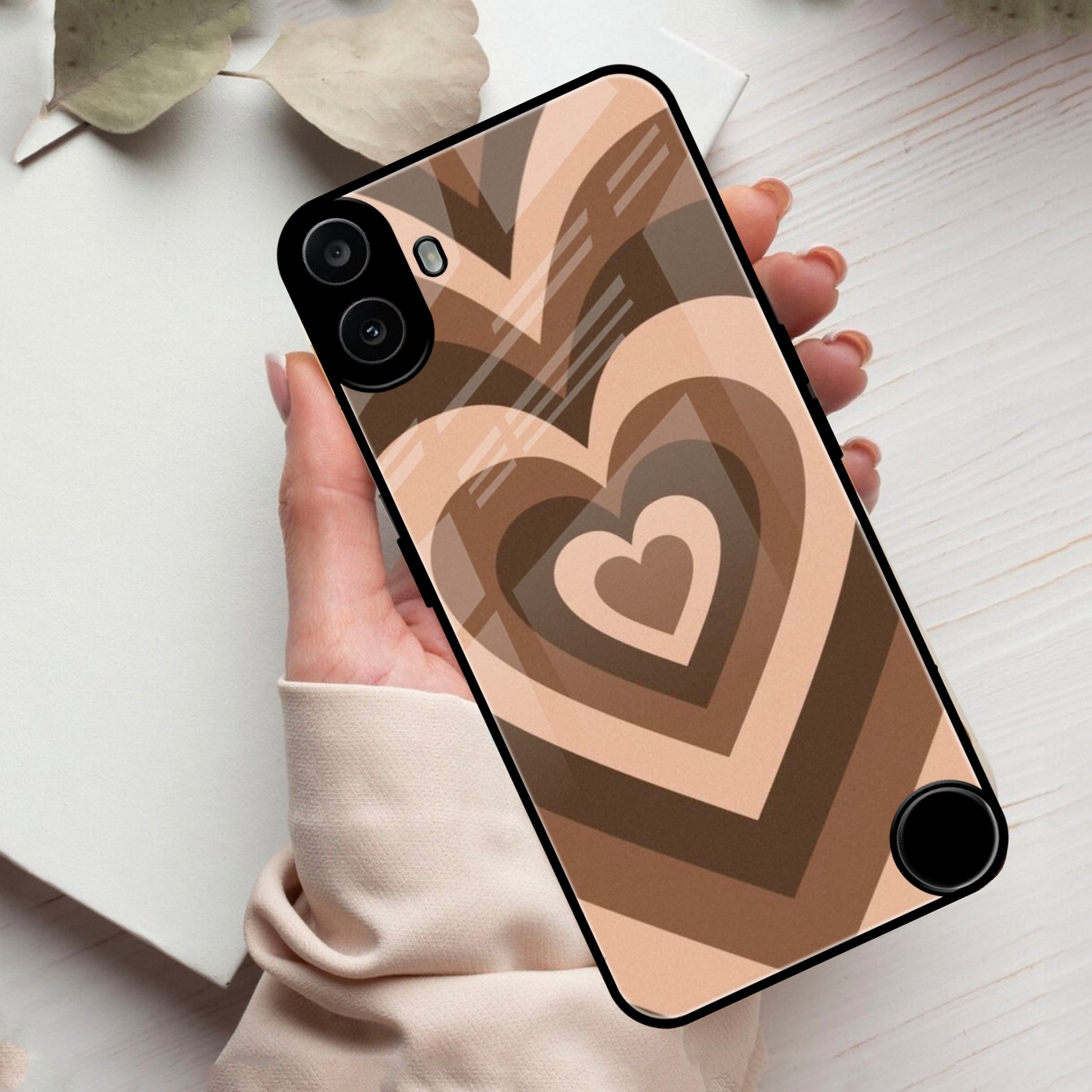 Latte Love Pattern Glossy Metal Case Cover For Nothing ShopOnCliQ