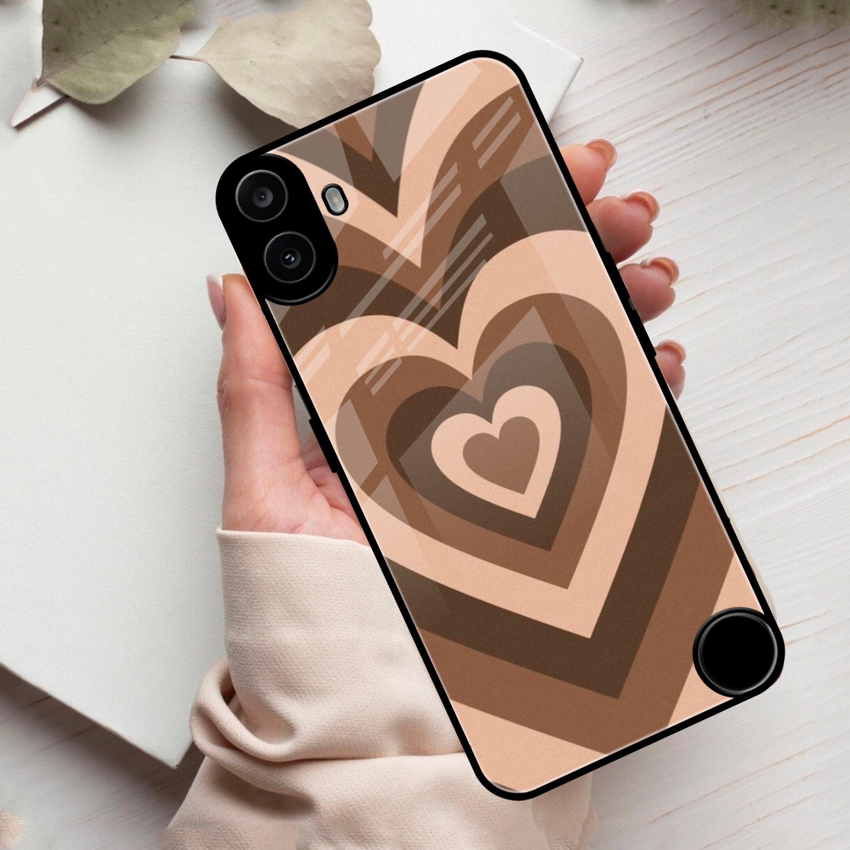 Latte Love Pattern Glossy Metal Case Cover For Nothing - ShopOnCliQ