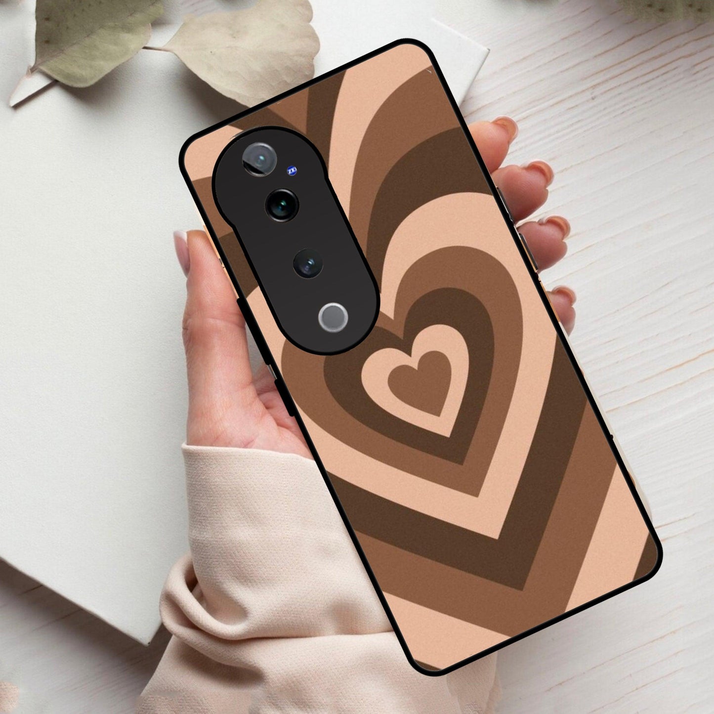 Latte Love Patter Glossy Metal Case Cover Coffee For Vivo