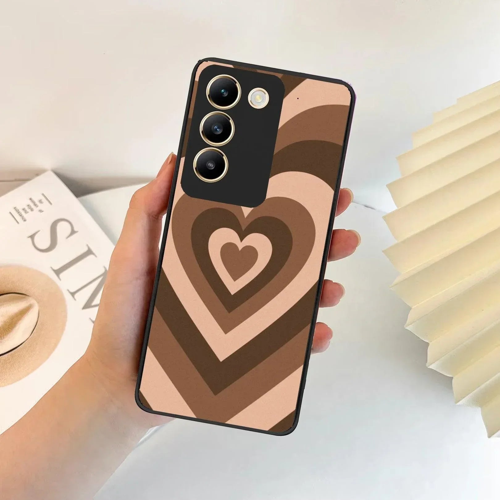 Latte Love Patter Glossy Metal Case Cover Coffee For Vivo - ShopOnCliQ